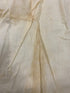 Vintage 1935 Tan Linen Infant's Dress with Floral Embroidery