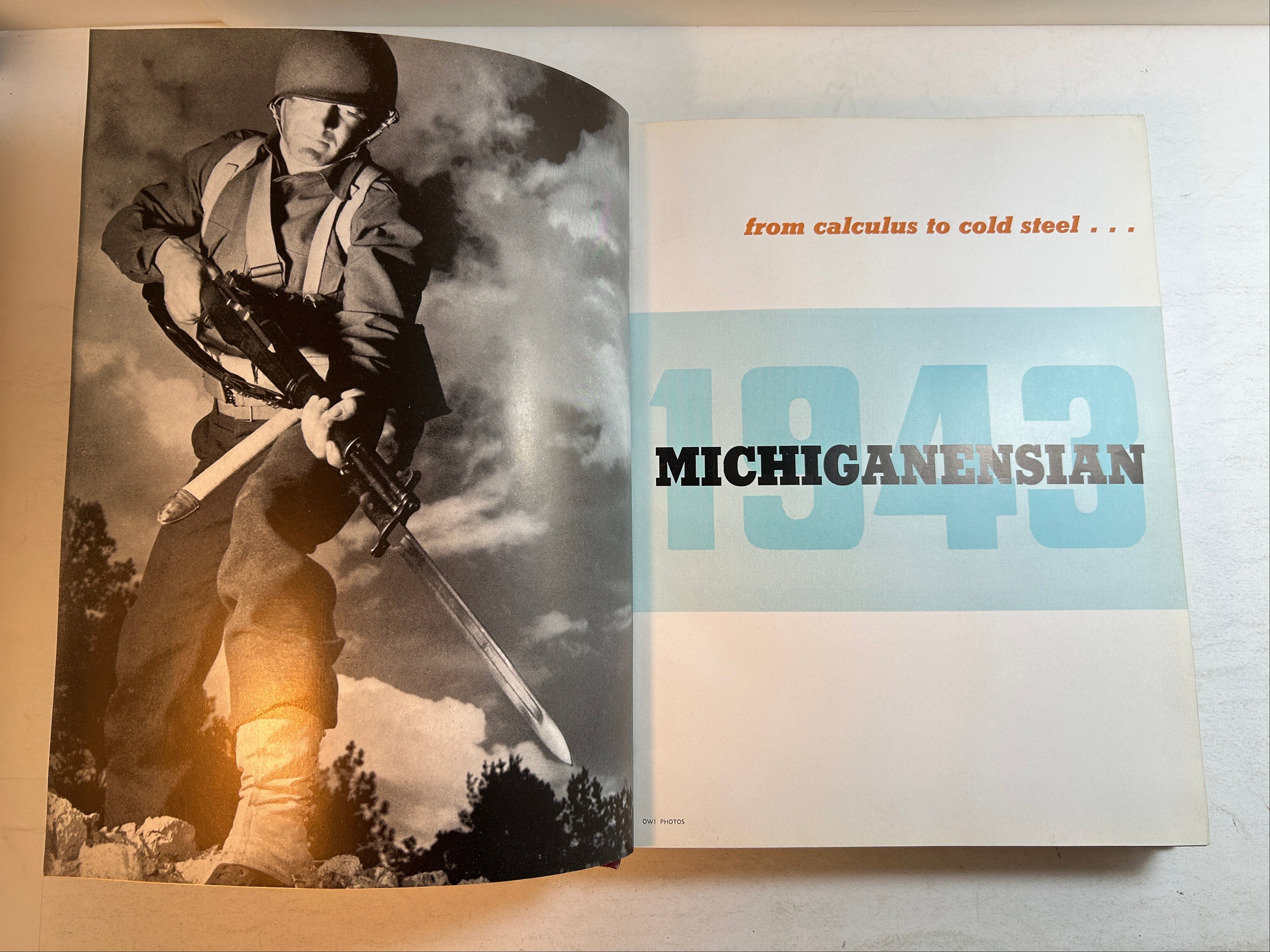1943 "Michiganesian" University of Michigan Yearbook Ann Arbor, MI HC