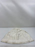Vintage 1870s White Linen Doll's Skirt with Eyelet Lace Hem