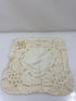 Vintage 1920s White Linen and Lace Doily