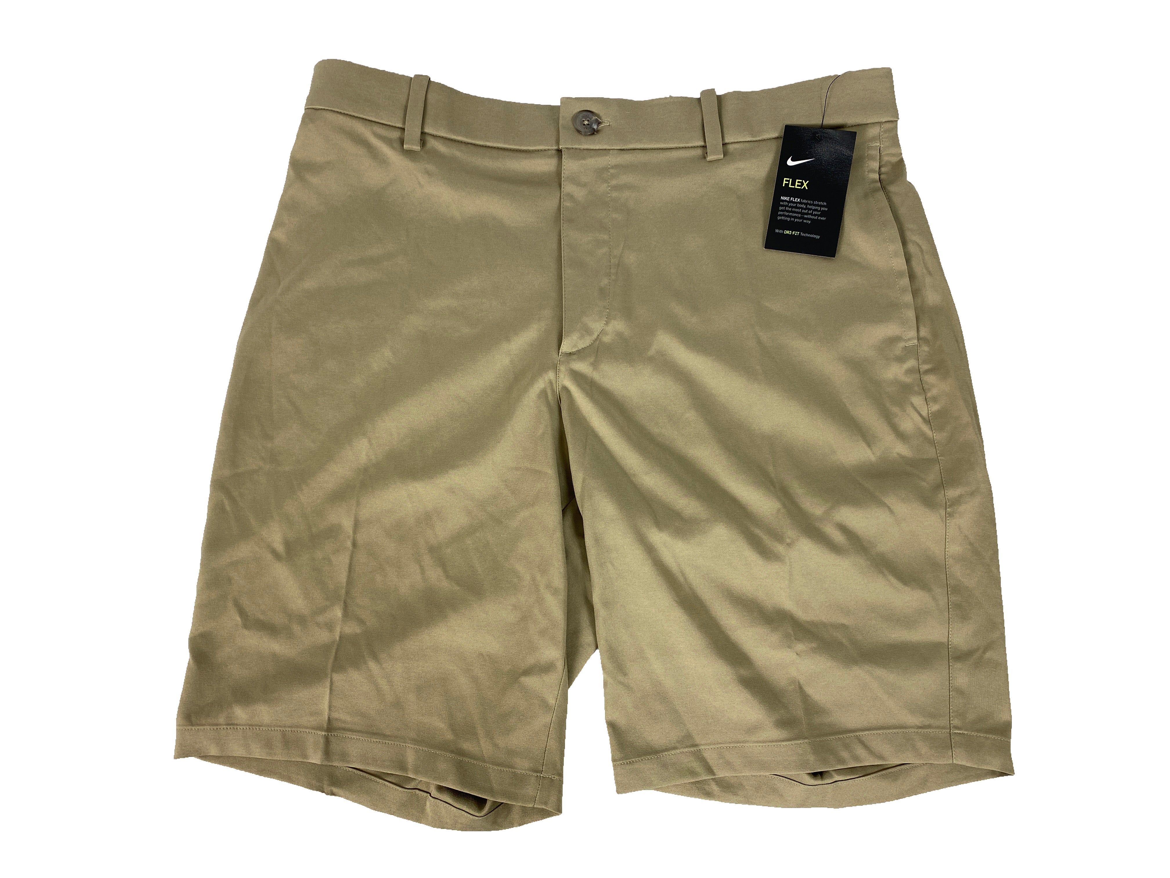 Nike Golf FLEX Standard Dri-Fit Khaki Shorts Men's Size 30