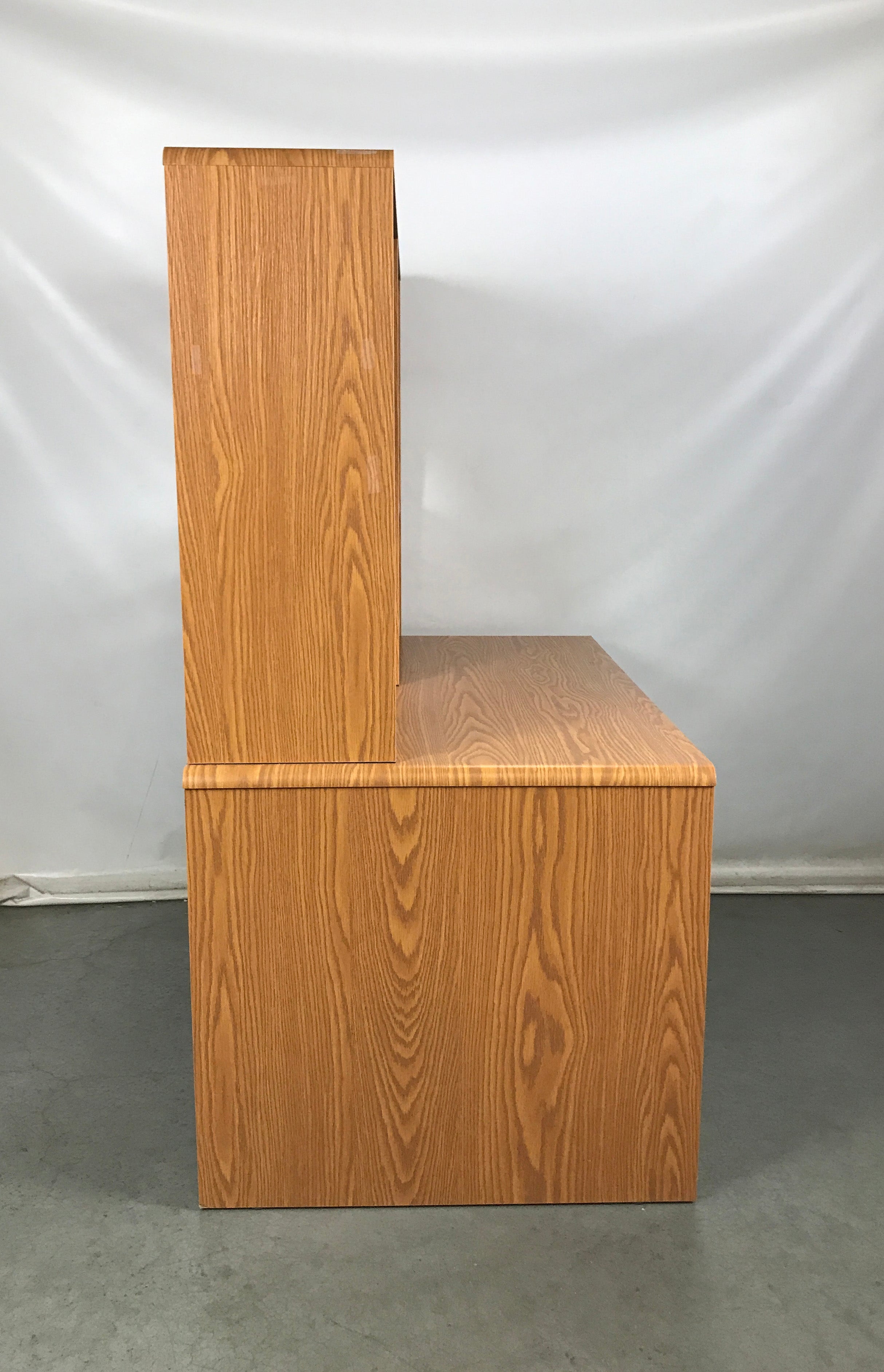 Lorell Wooden Computer Desk with Attached Hutch