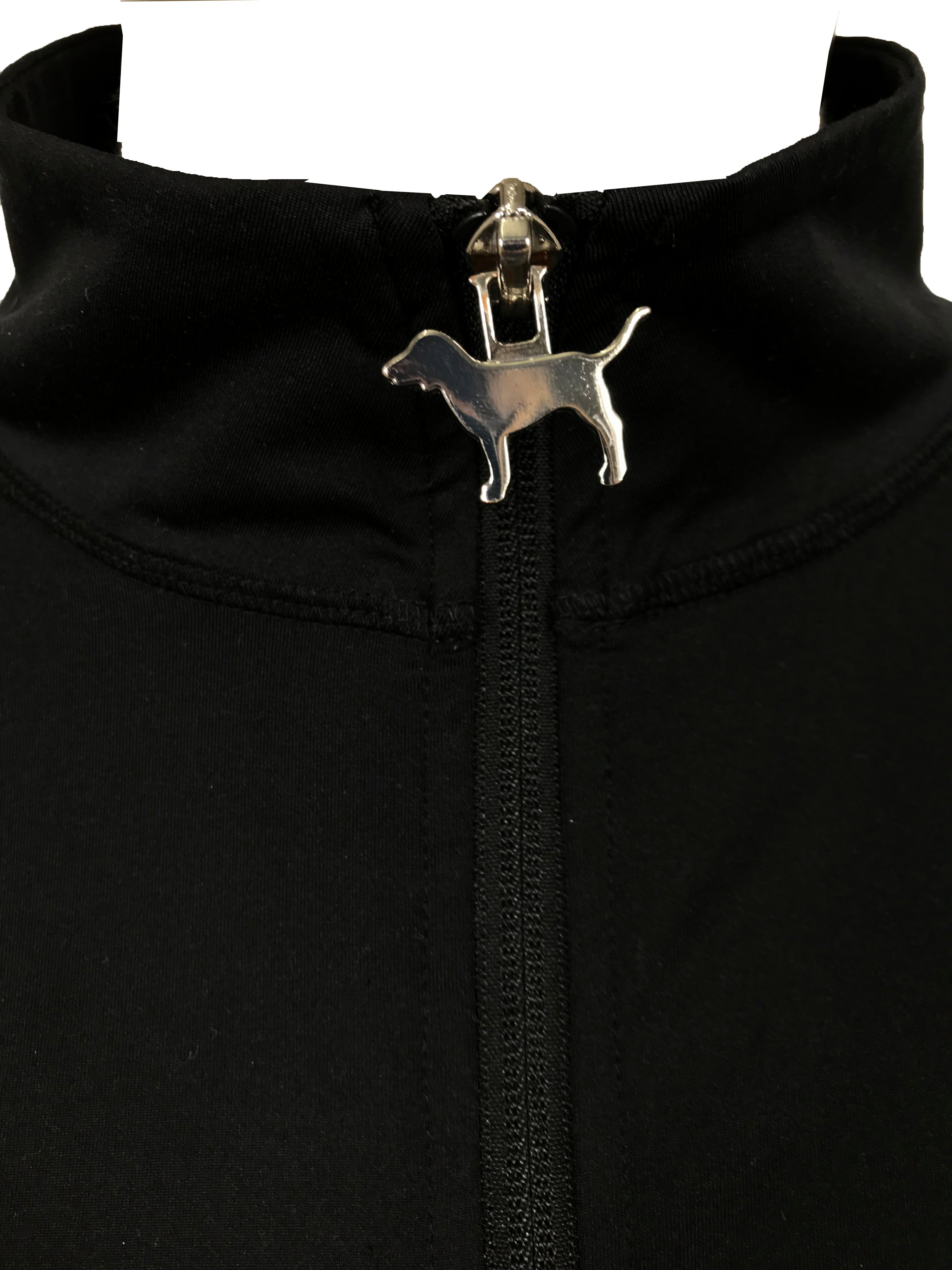 Victoria's Secret Pink Black 3/4 Zip Athletic Pullover Women's Size L