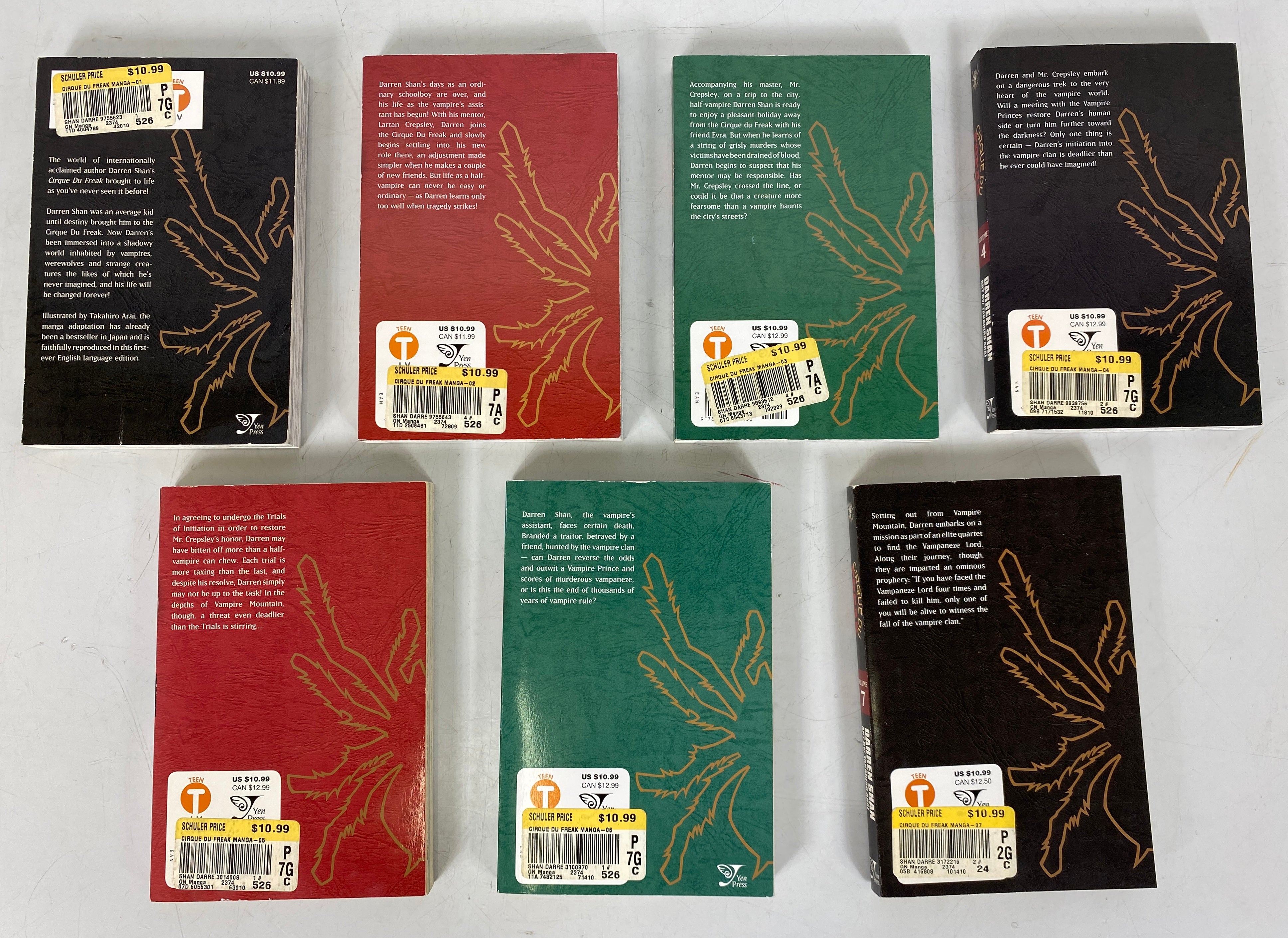 Cirque Du Freak Vols 1-7 Darren Shan