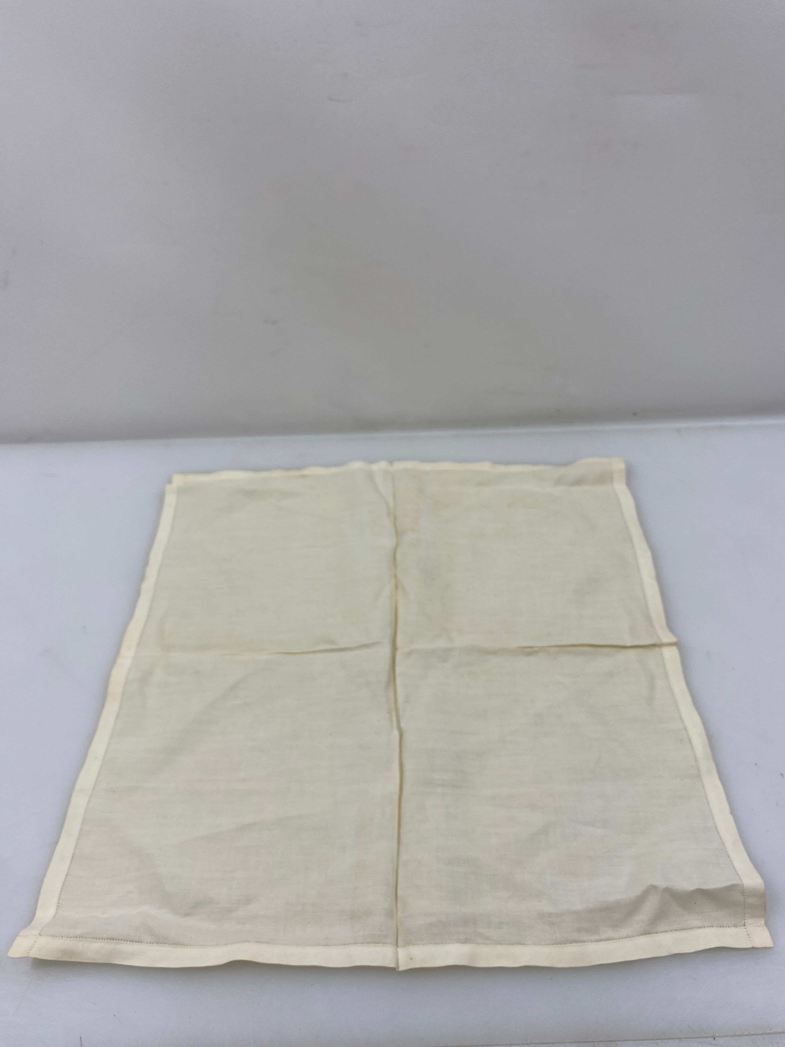 Vintage 1910s White Linen Handkerchief