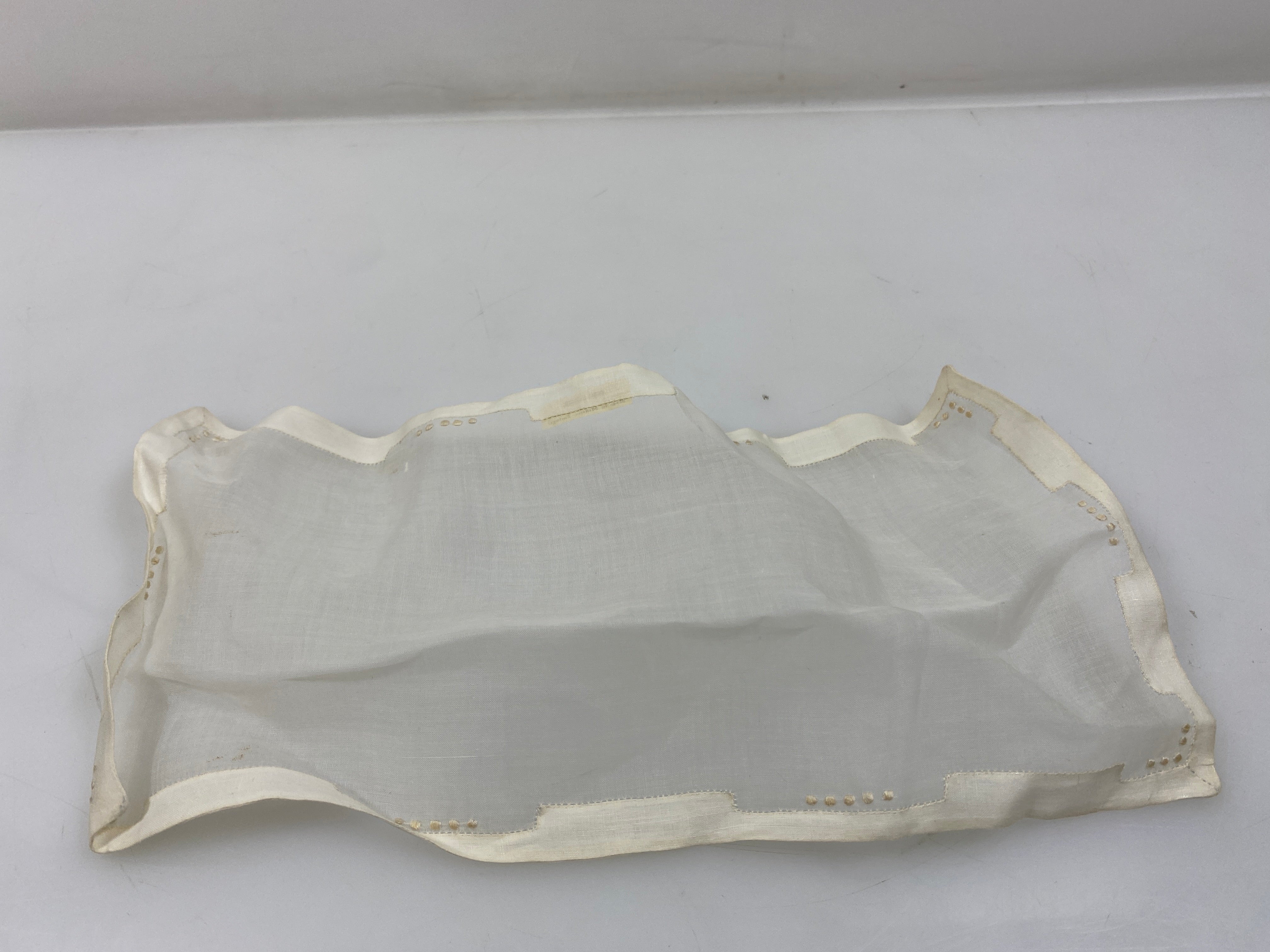 Vintage 1920s Sheer White Linen Doily