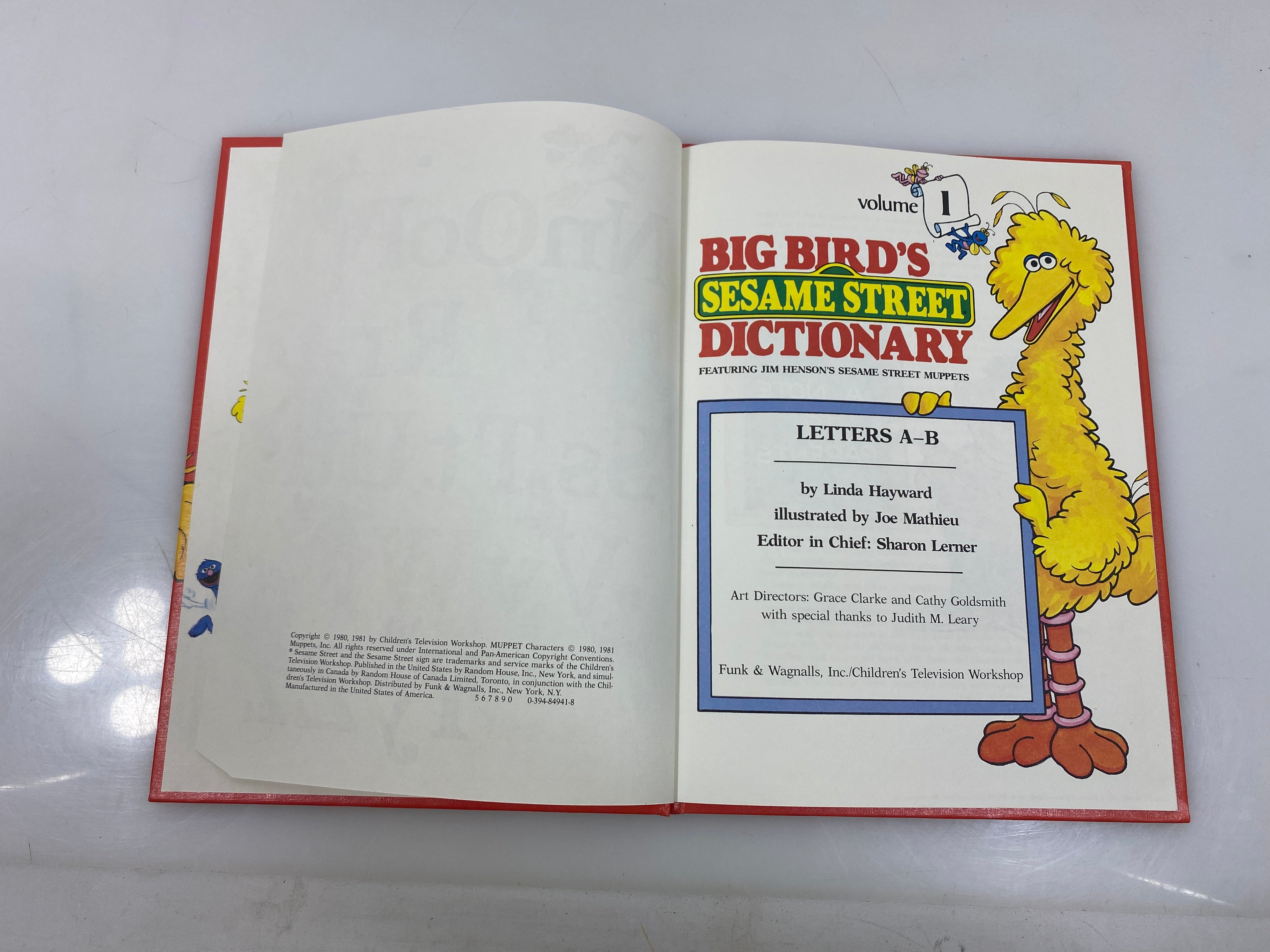 8 Vol. Set: Big Bird's Dictionary Sesame Street 1981 HC