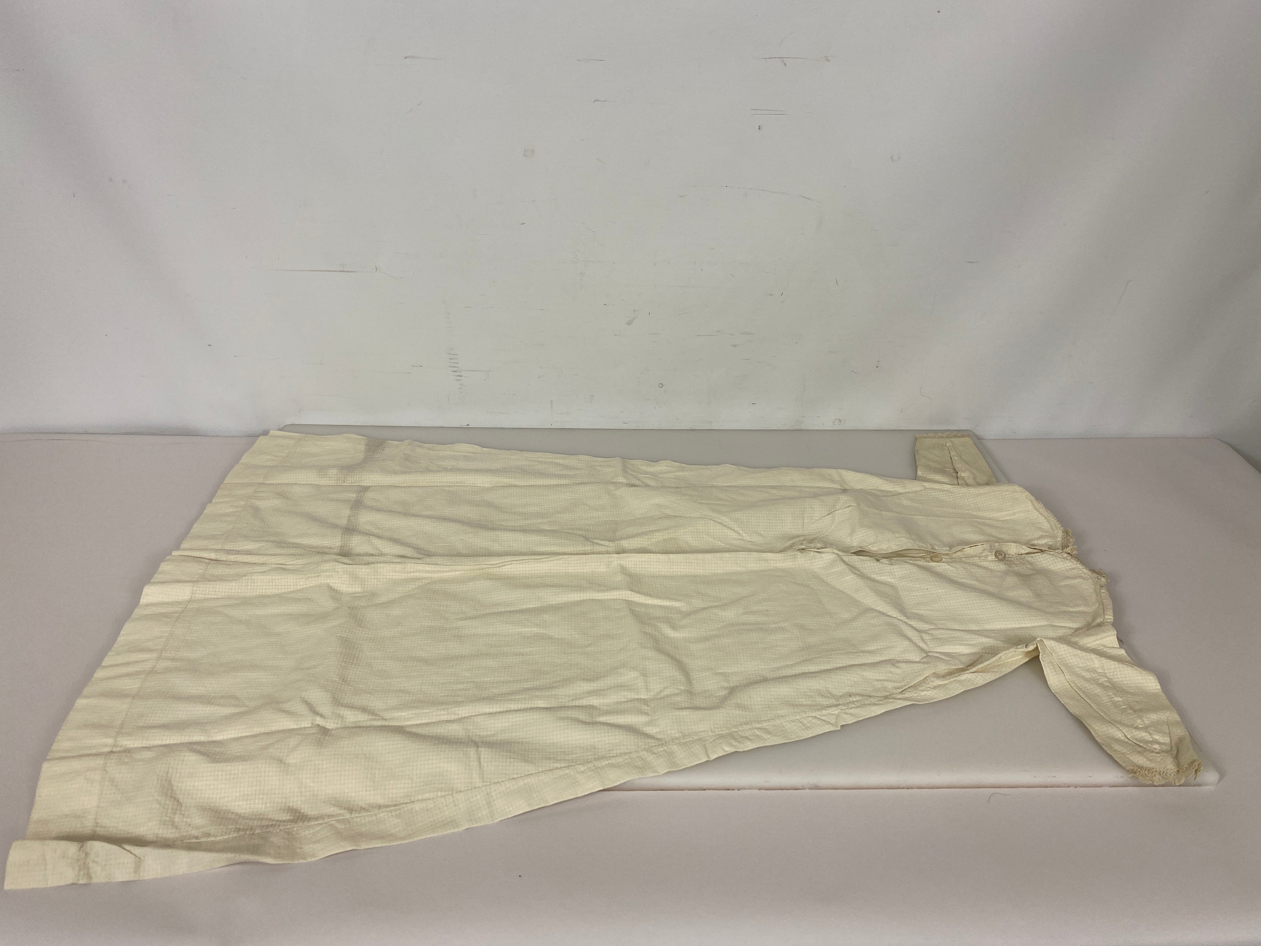 Vintage 1900s White Children's Nightgown with Lace Hems