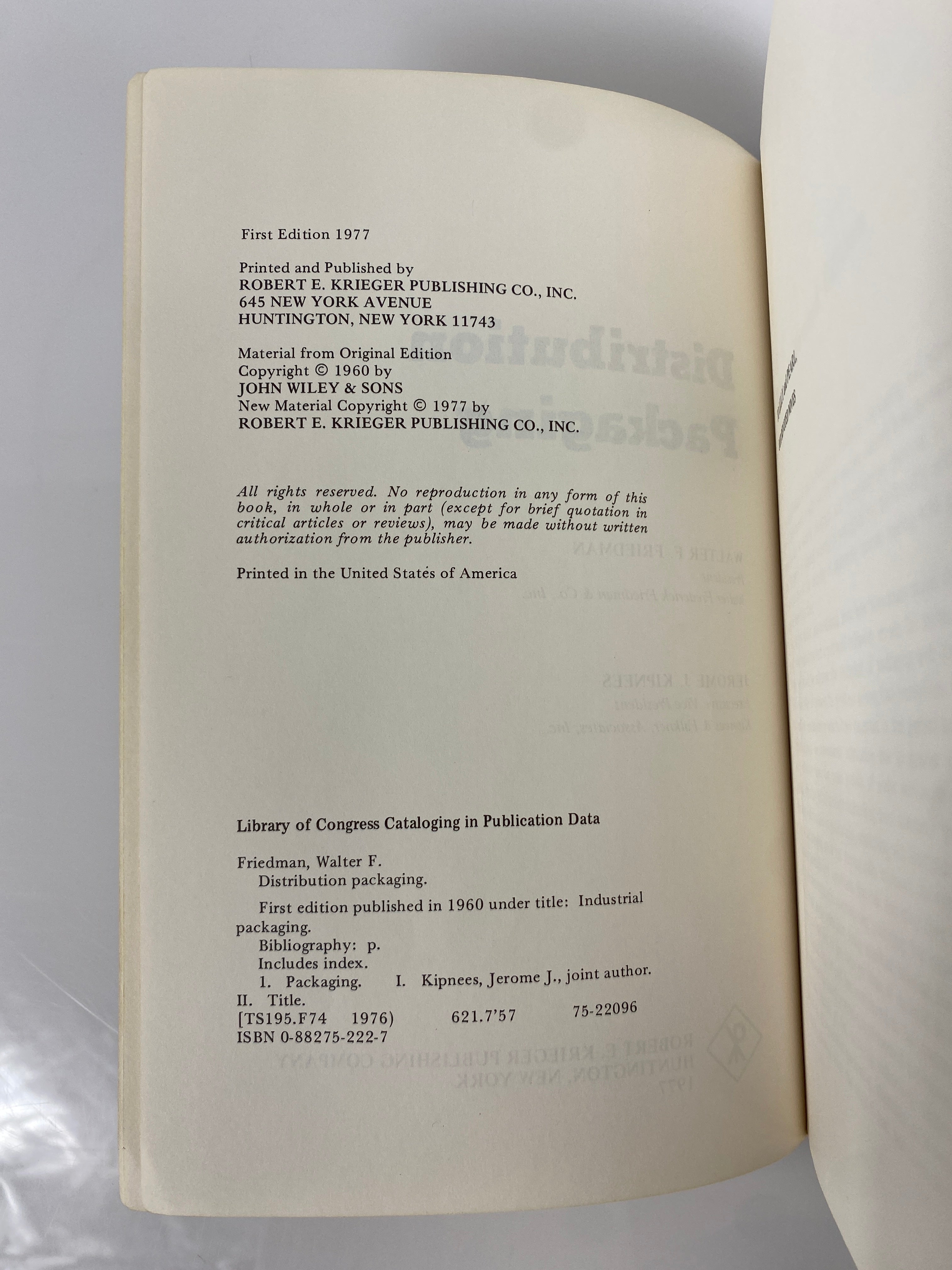 Distribution Packaging by Friedman/Kipnees 1977 Vintage SC