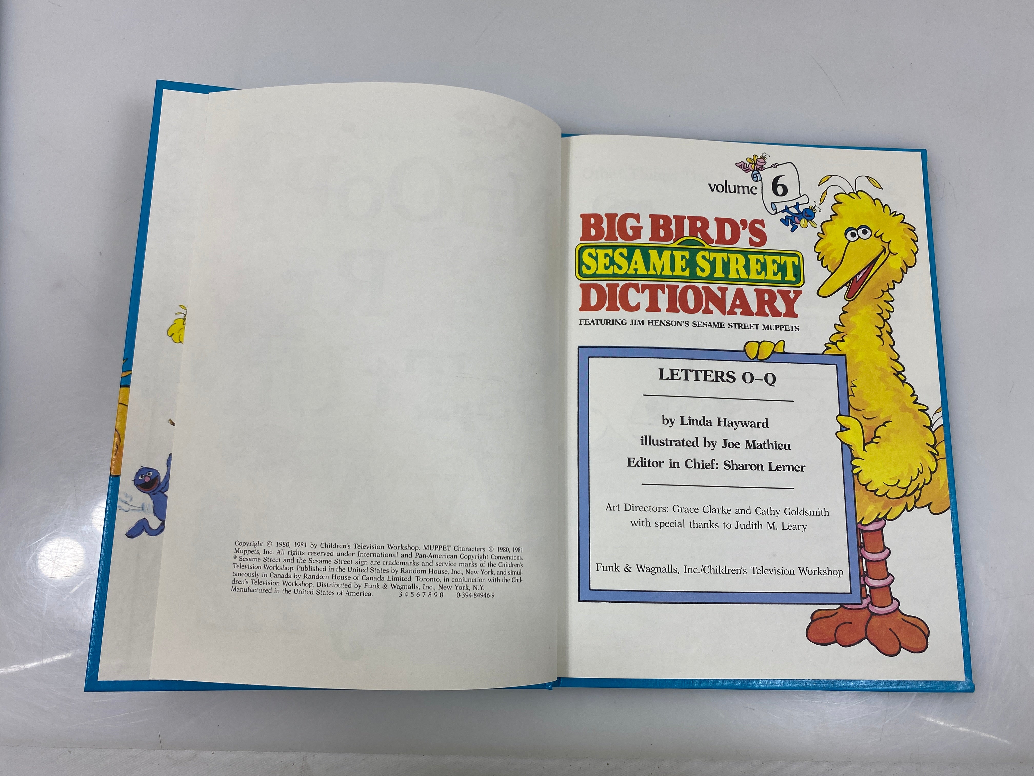 8 Vol. Set: Big Bird's Dictionary Sesame Street 1981 HC