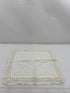 Vintage 1910s White Linen Handkerchief with Lace Border