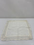 Vintage 1910s White Linen Handkerchief with Lace Border