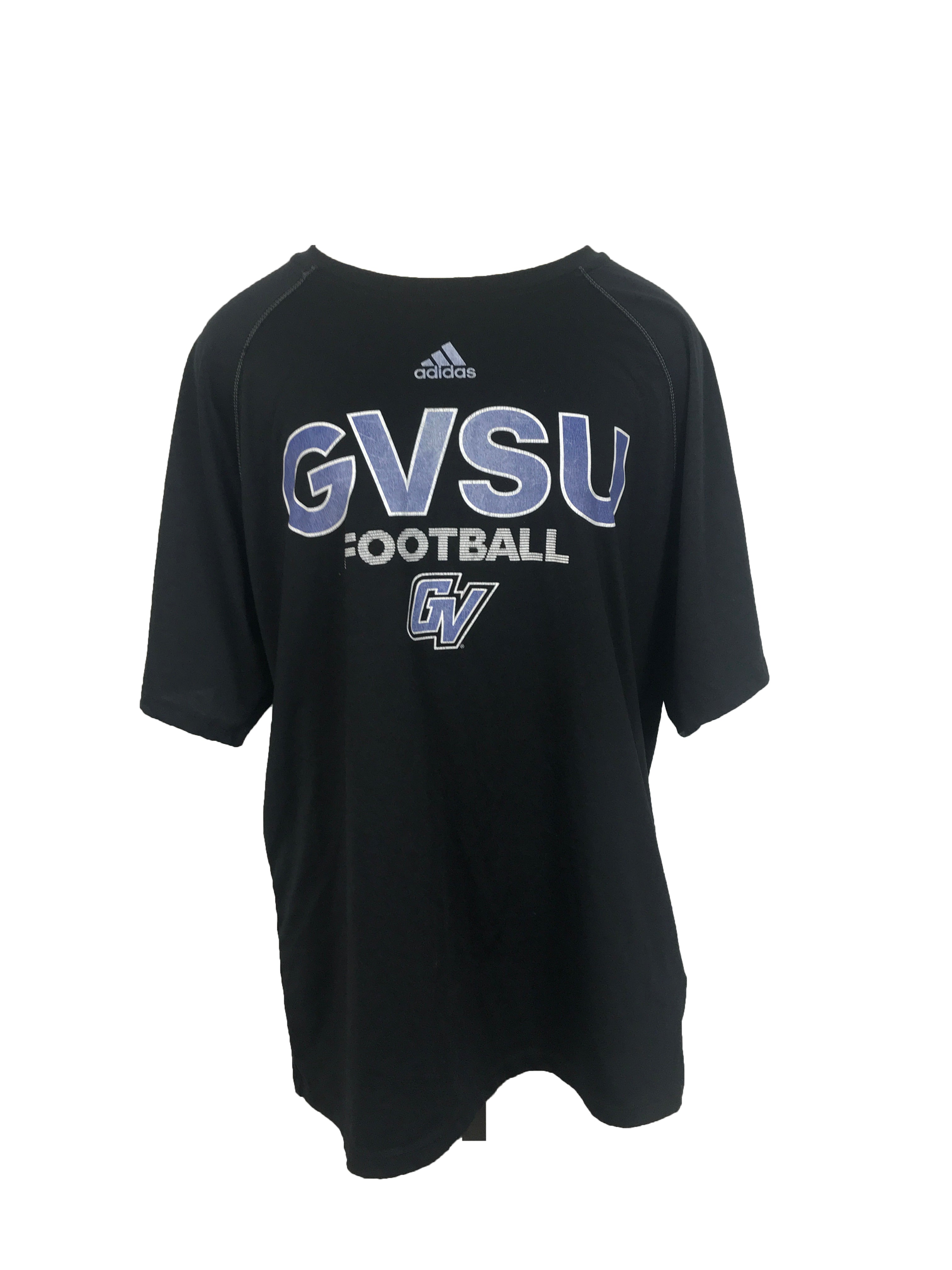 Adidas Black GVSU Football T-Shirt Unisex Size Large