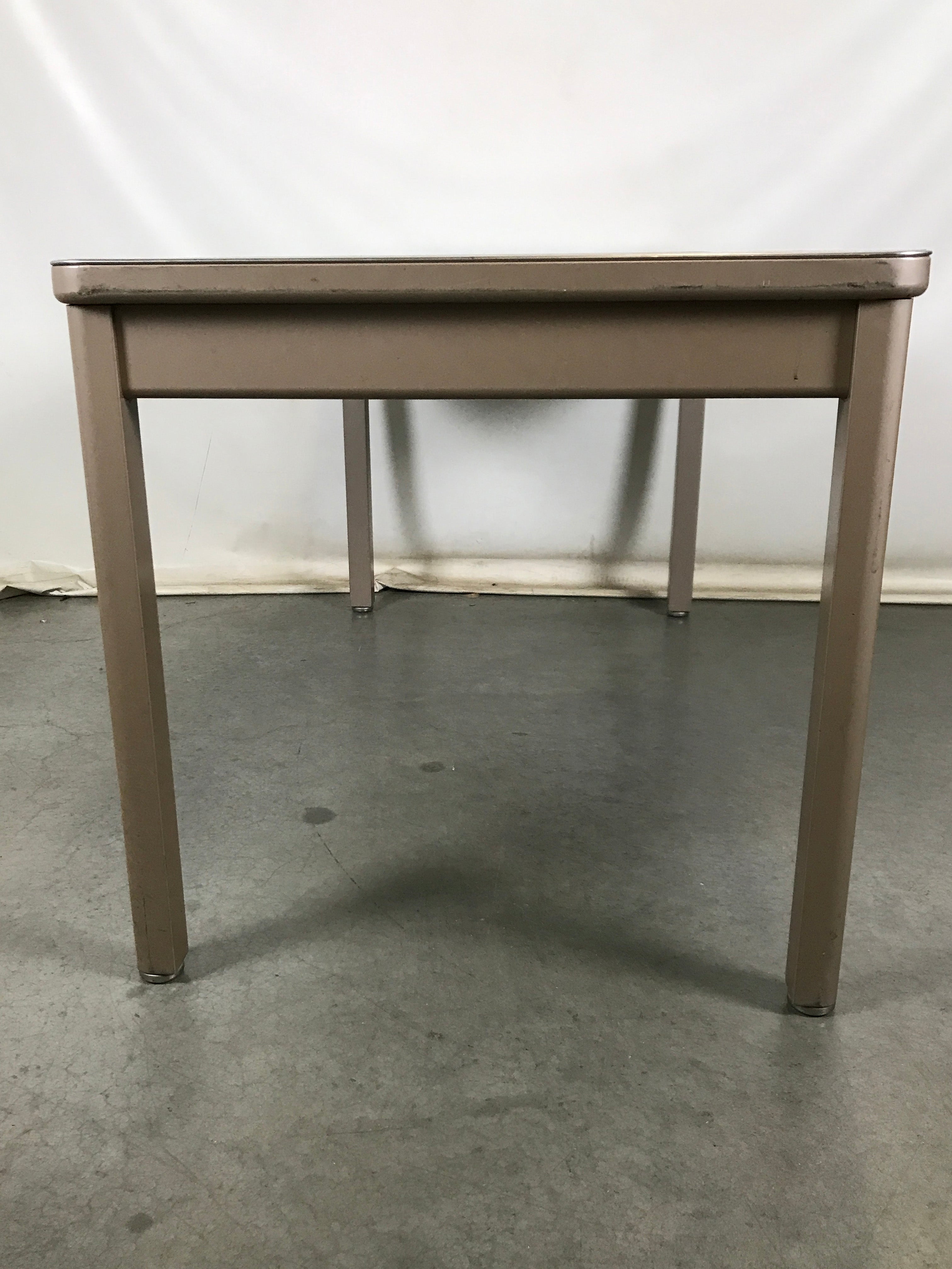 Metal Desk With Wooden Top