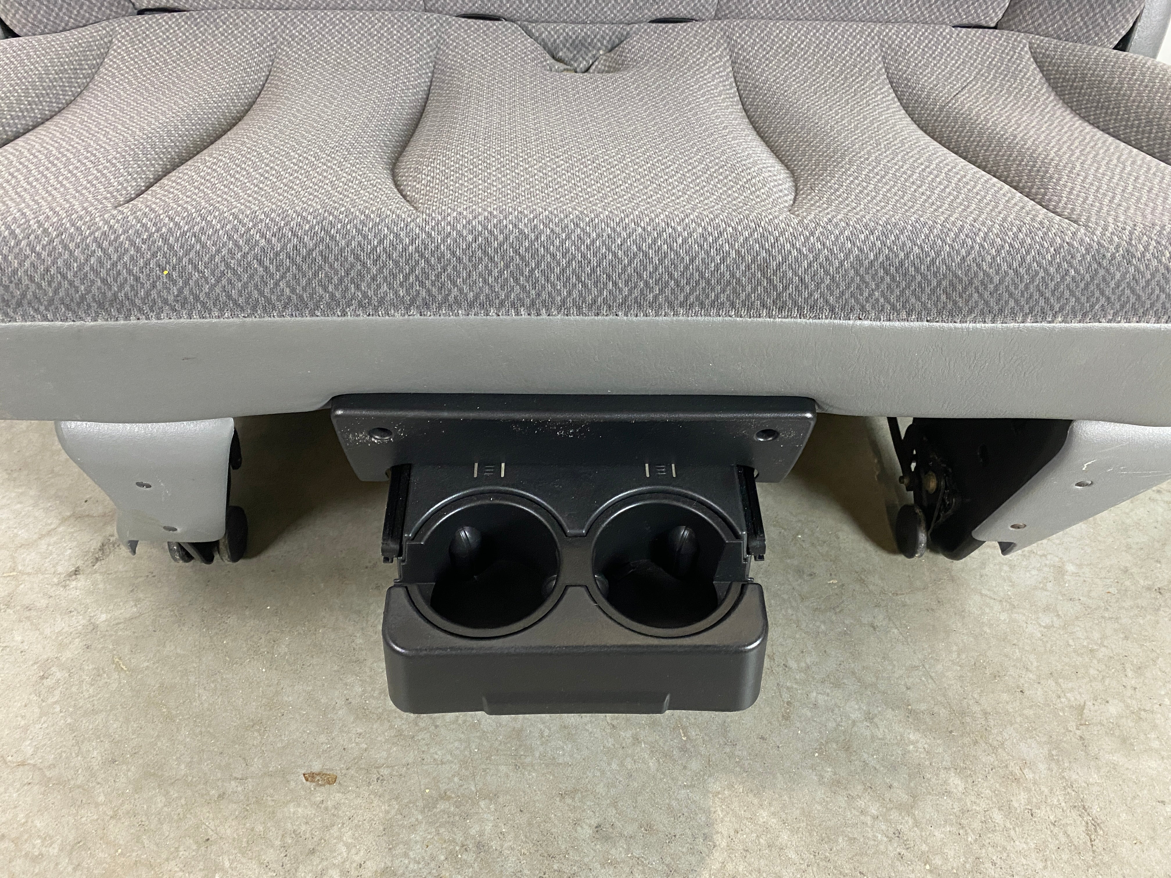 Gray Van Front Seating with Cup Holders