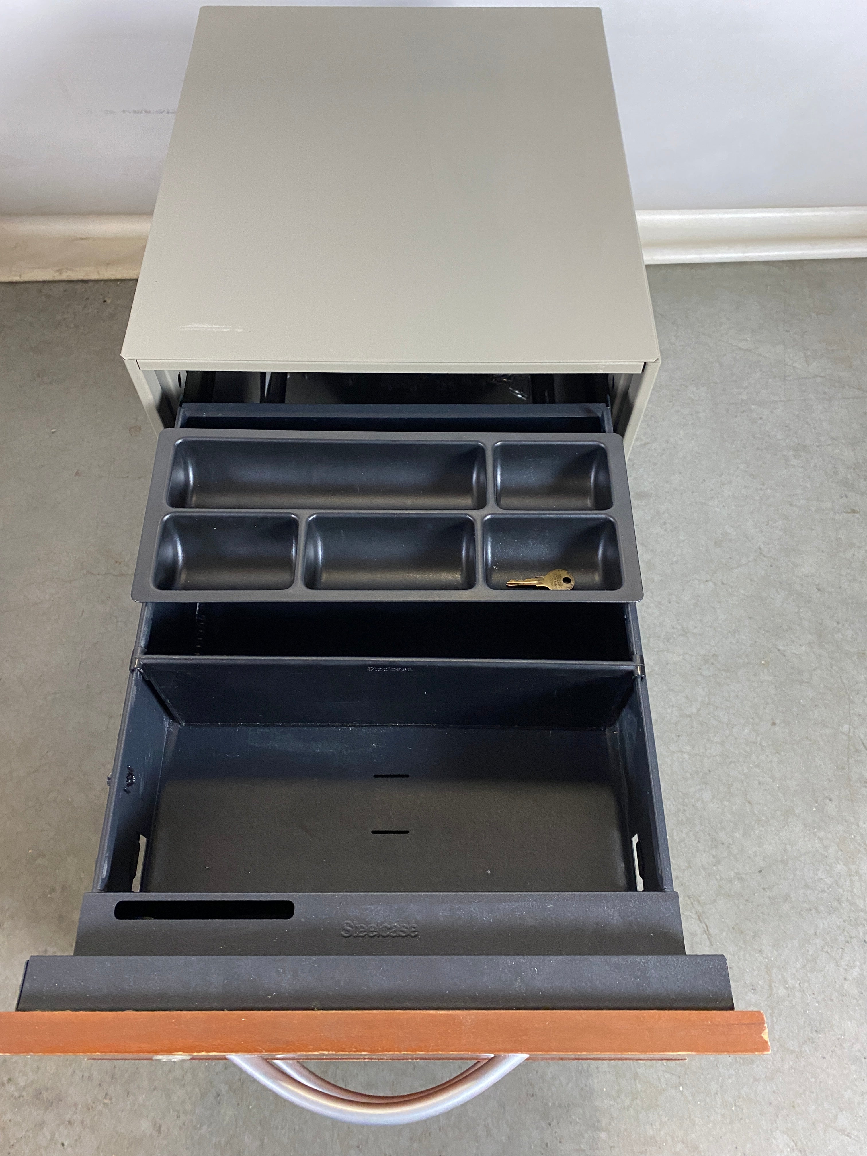 Steelcase Wood/Steel 2 Drawer Small Filing Cabinet