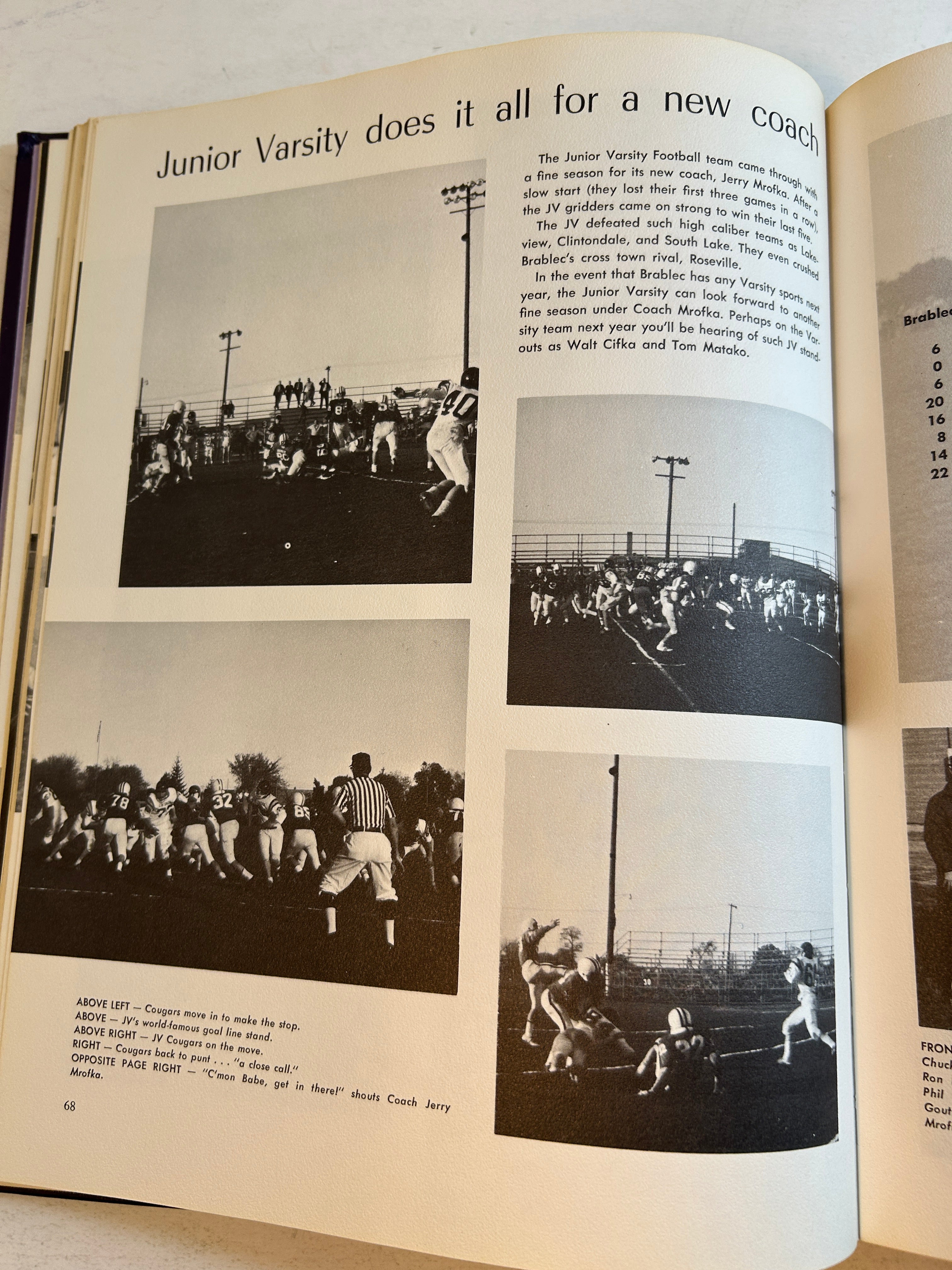 1972 "Ember" Carl Brablec High School Yearbook Roseville, MI HC