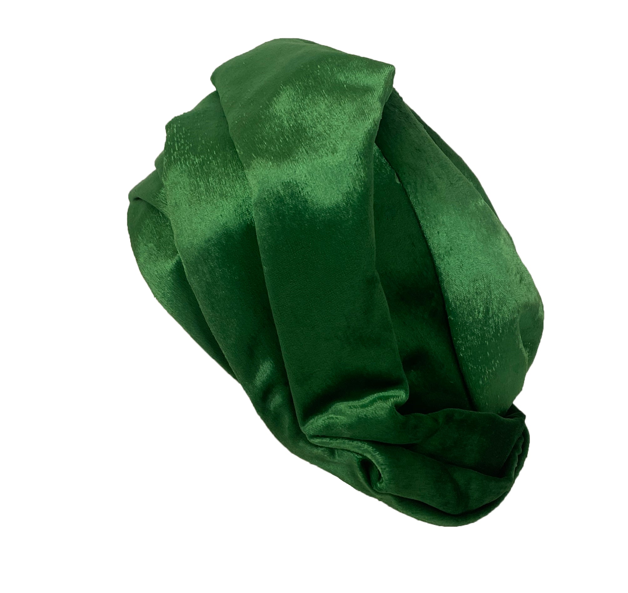 Vintage Loni Exclusive Green Velour Turban Hat