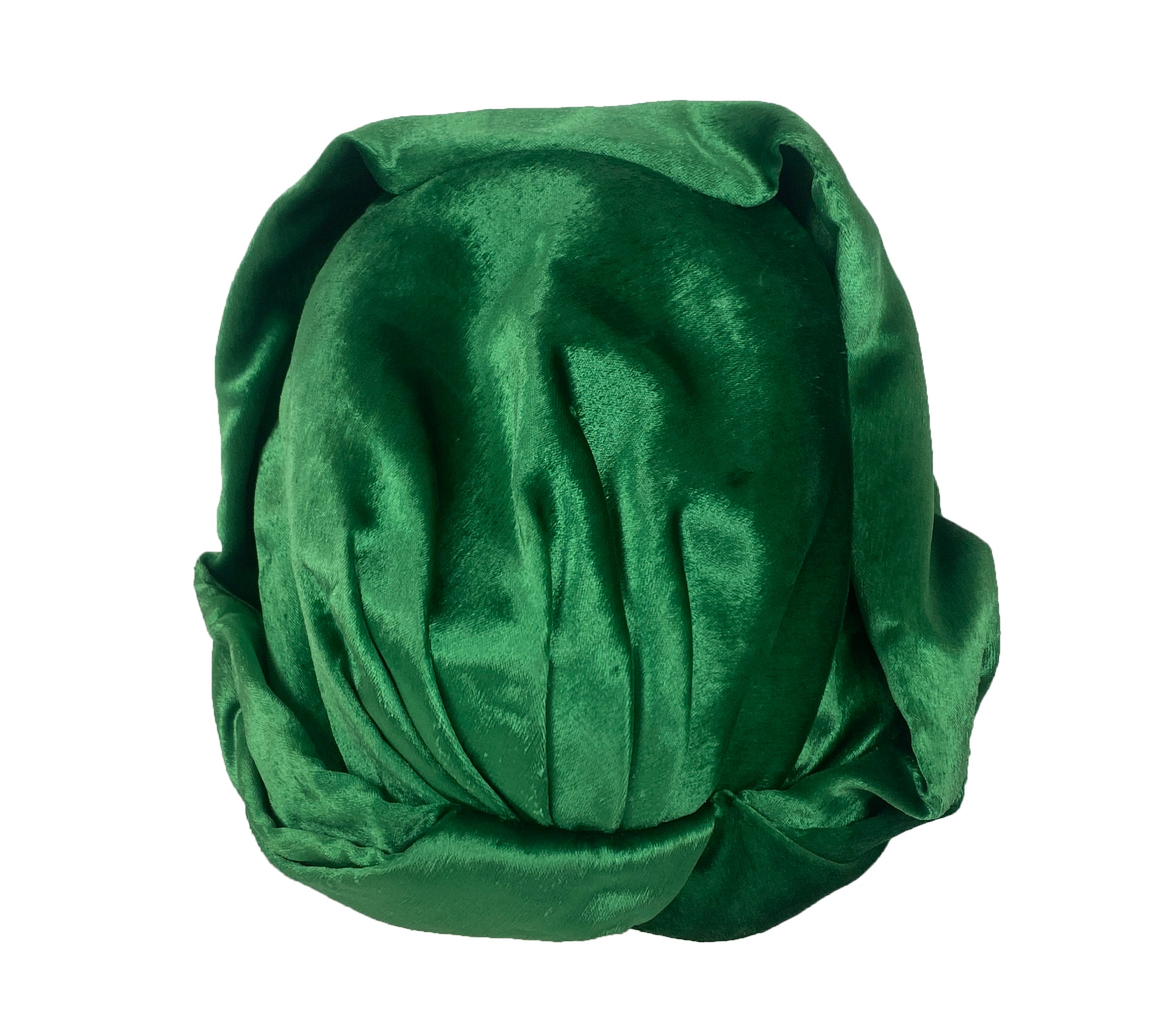 Vintage Loni Exclusive Green Velour Turban Hat