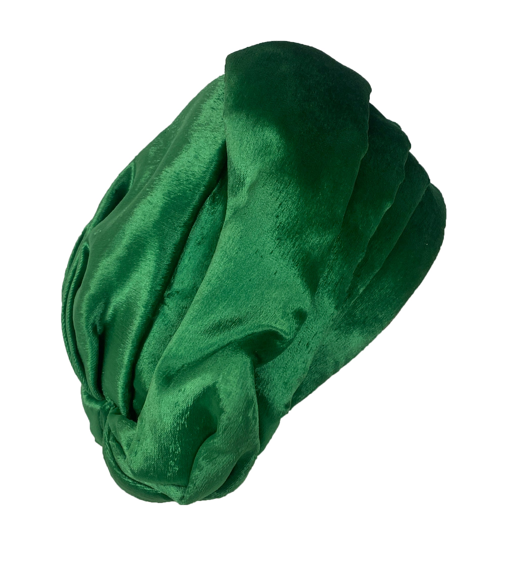 Vintage Loni Exclusive Green Velour Turban Hat