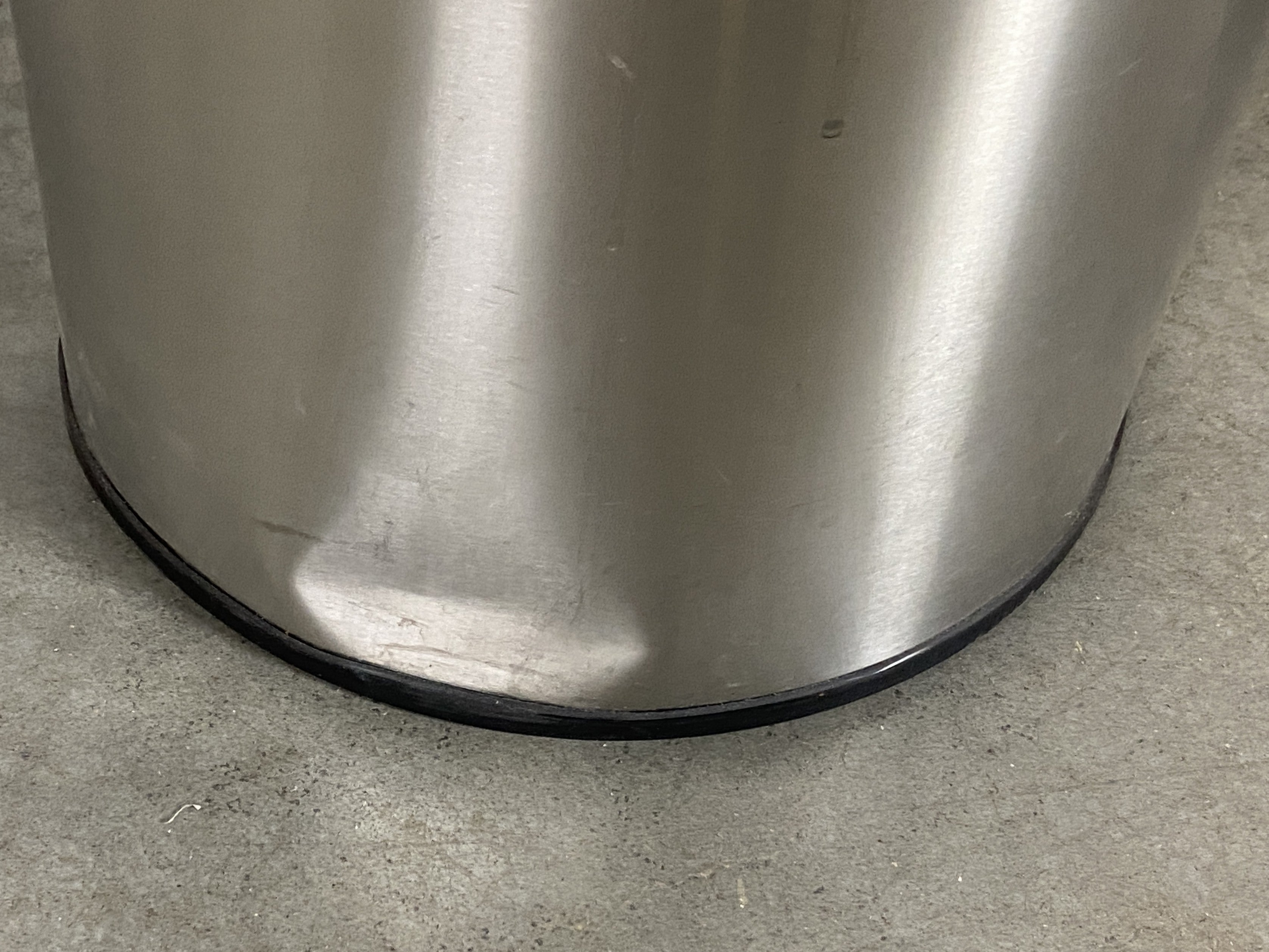 Commercial Zone Stainless Half Moon 8 Gallon Trash Can