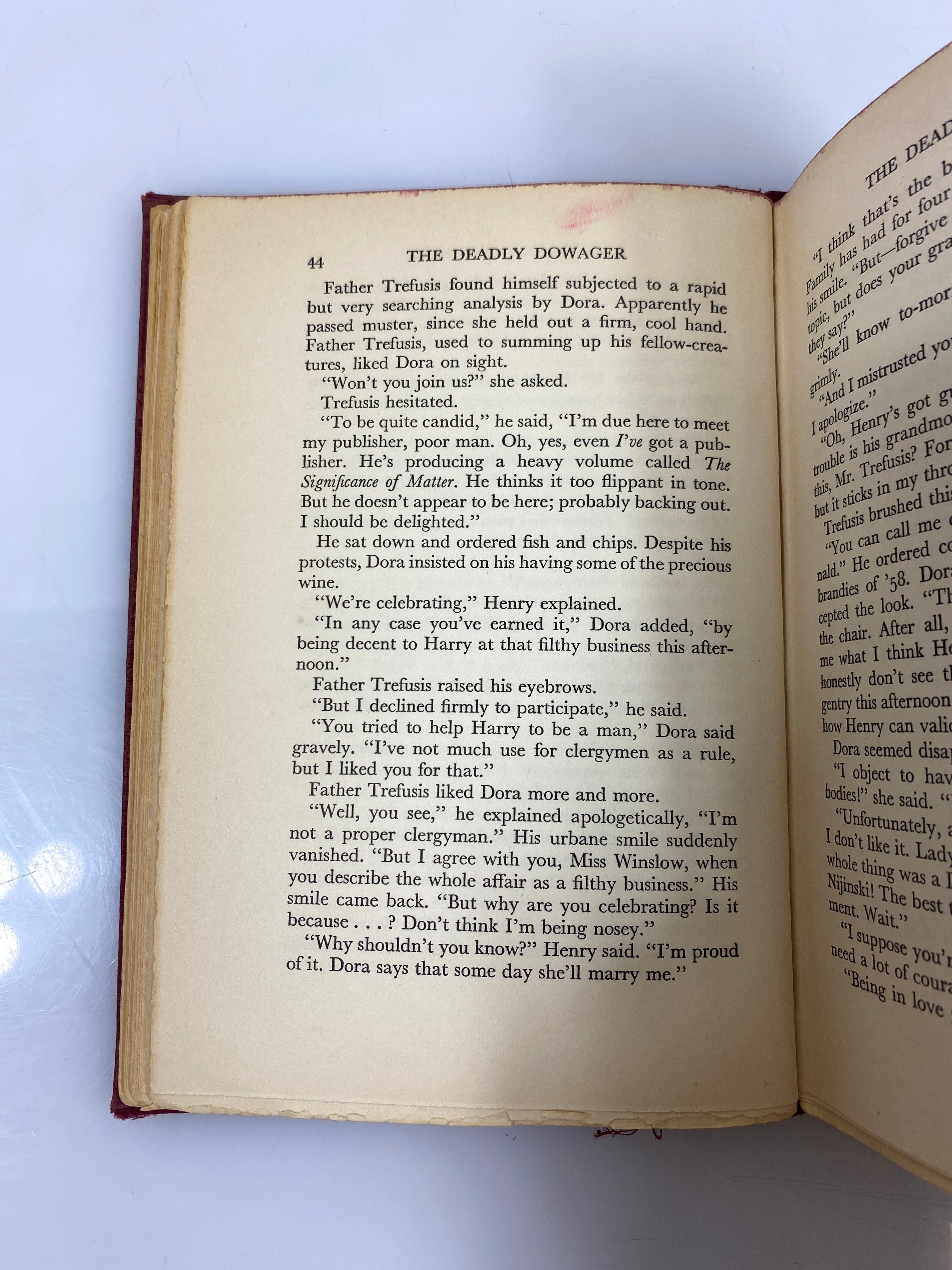 The Deadly Dowager by Greenwood Ex-library 1935 HC