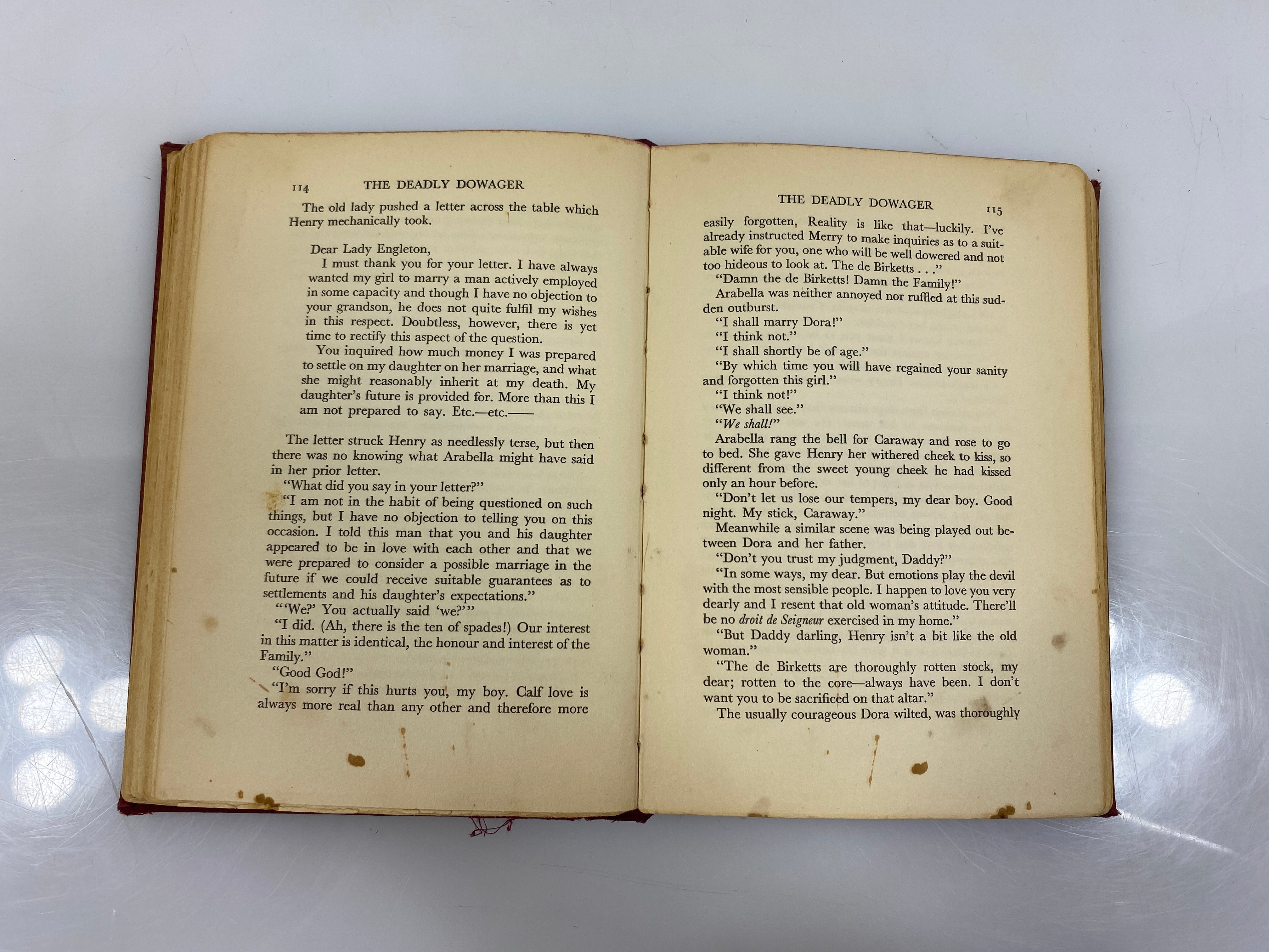 The Deadly Dowager by Greenwood Ex-library 1935 HC