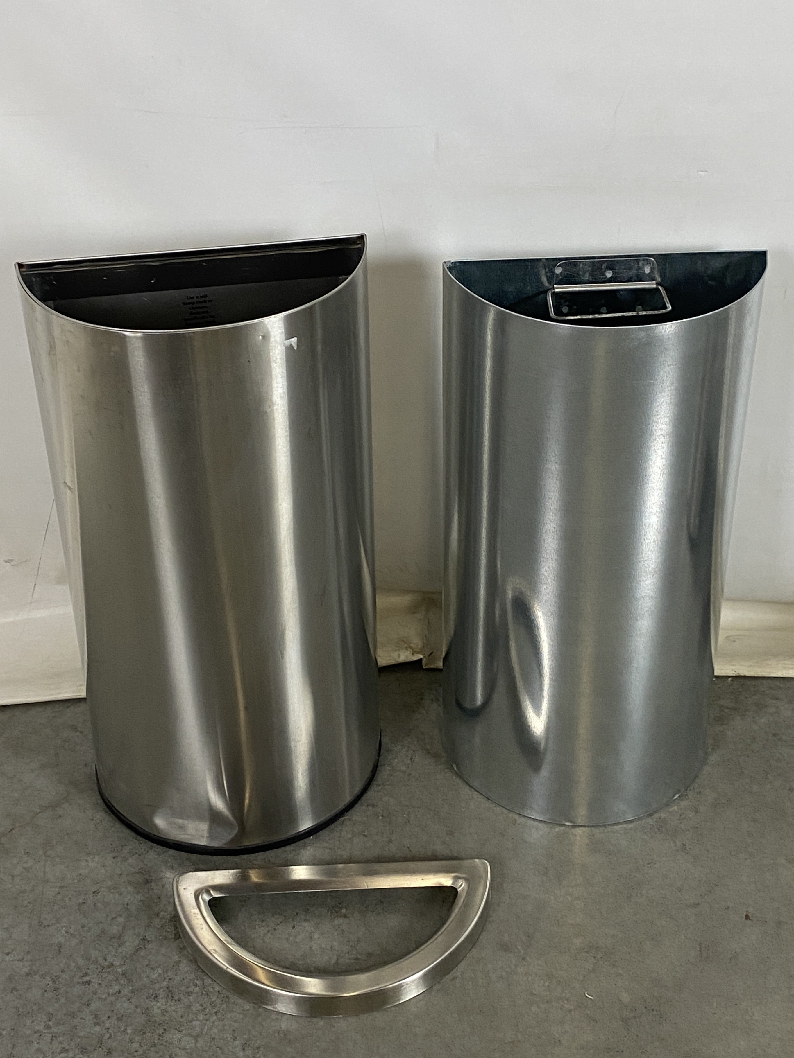 Commercial Zone Stainless Half Moon 8 Gallon Trash Can