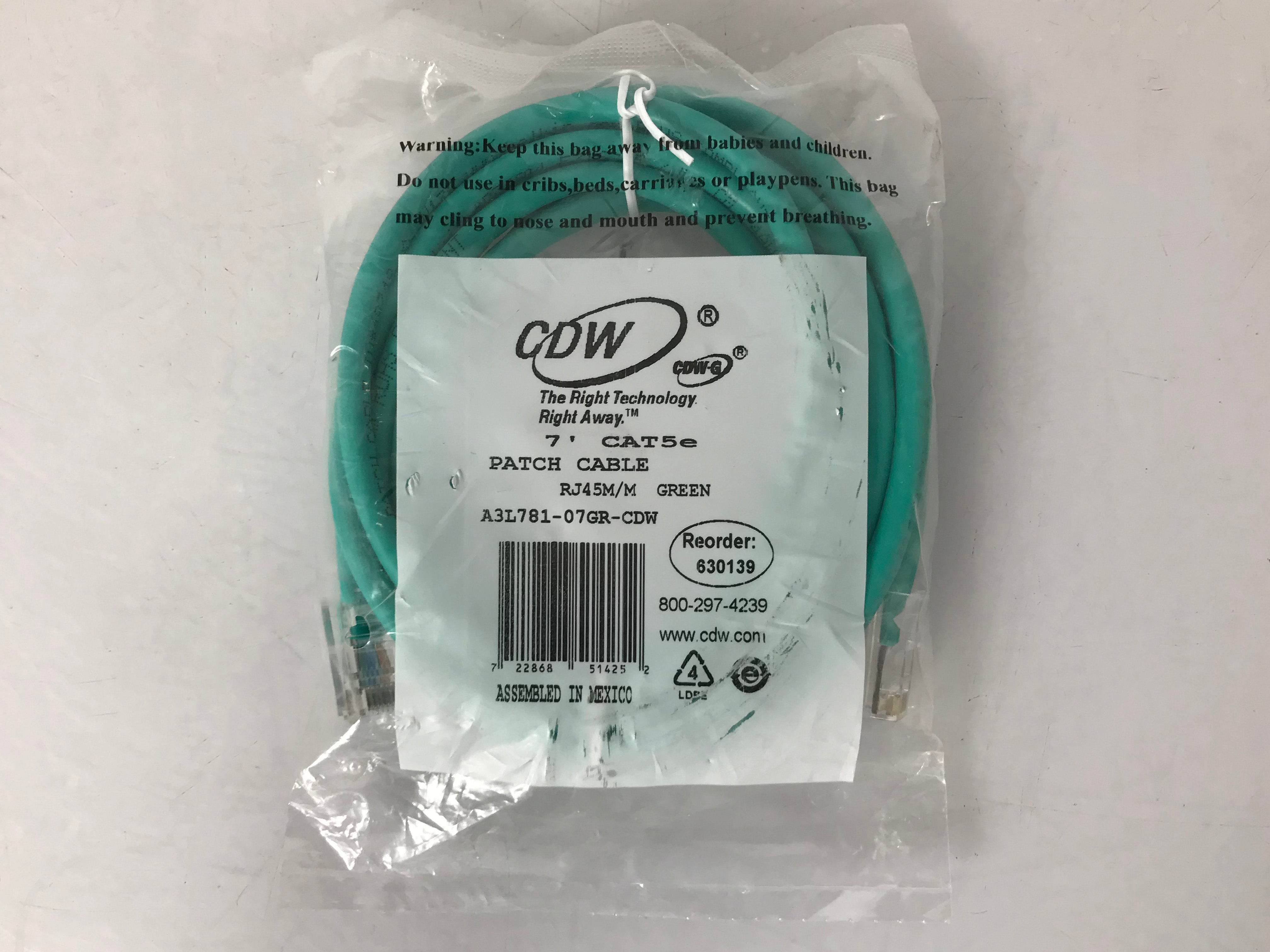 CDW RJ45M/M 7' CAT5e Patch Cable Pack of 5