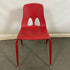 Red Plastic and Metal Legged Children's Classroom Chair