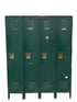 Group of 4  Metal Green Individual Lockers