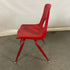 Red Plastic and Metal Legged Children's Classroom Chair