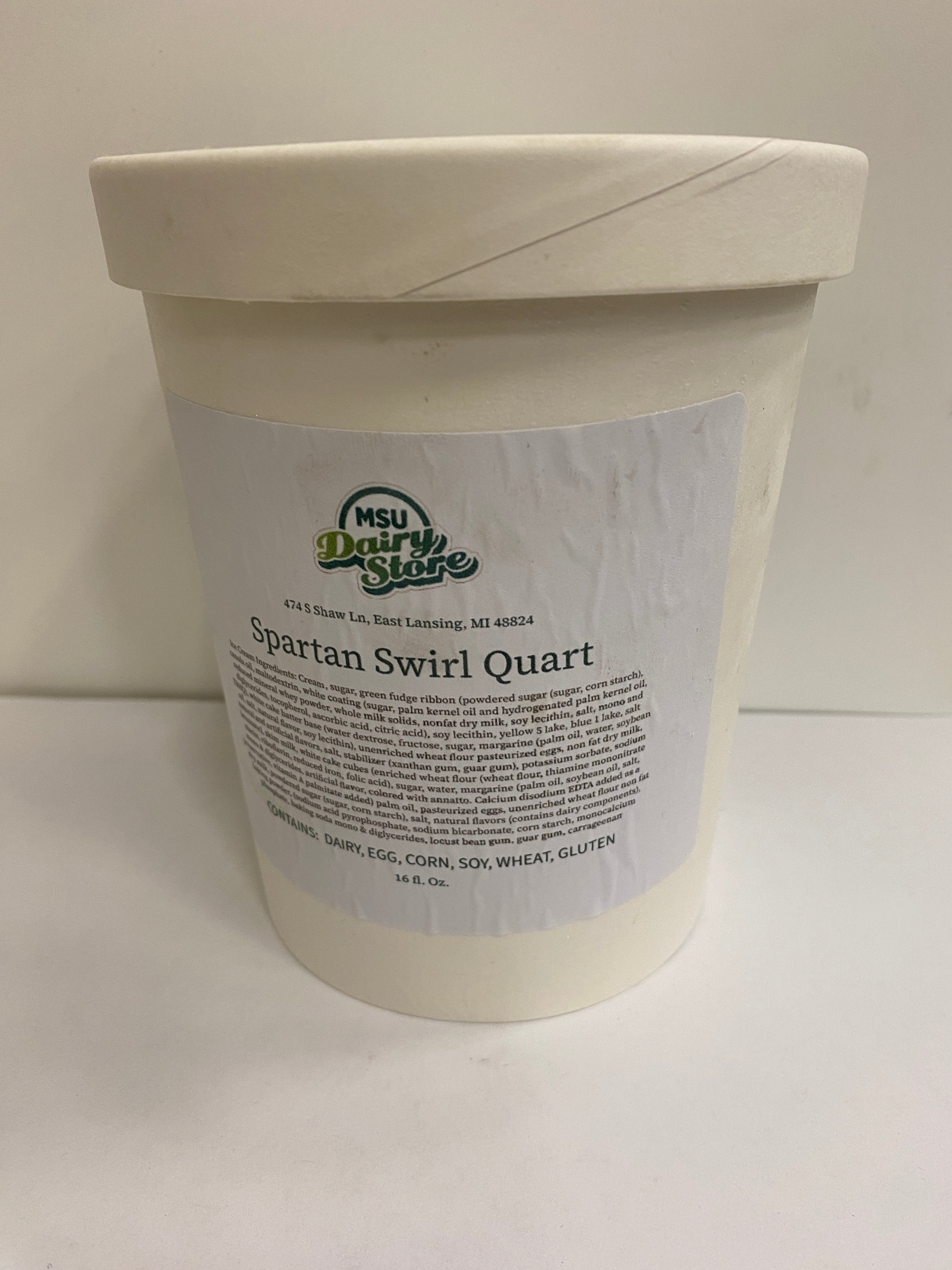 MSU Dairy Store Spartan Swirl Quart