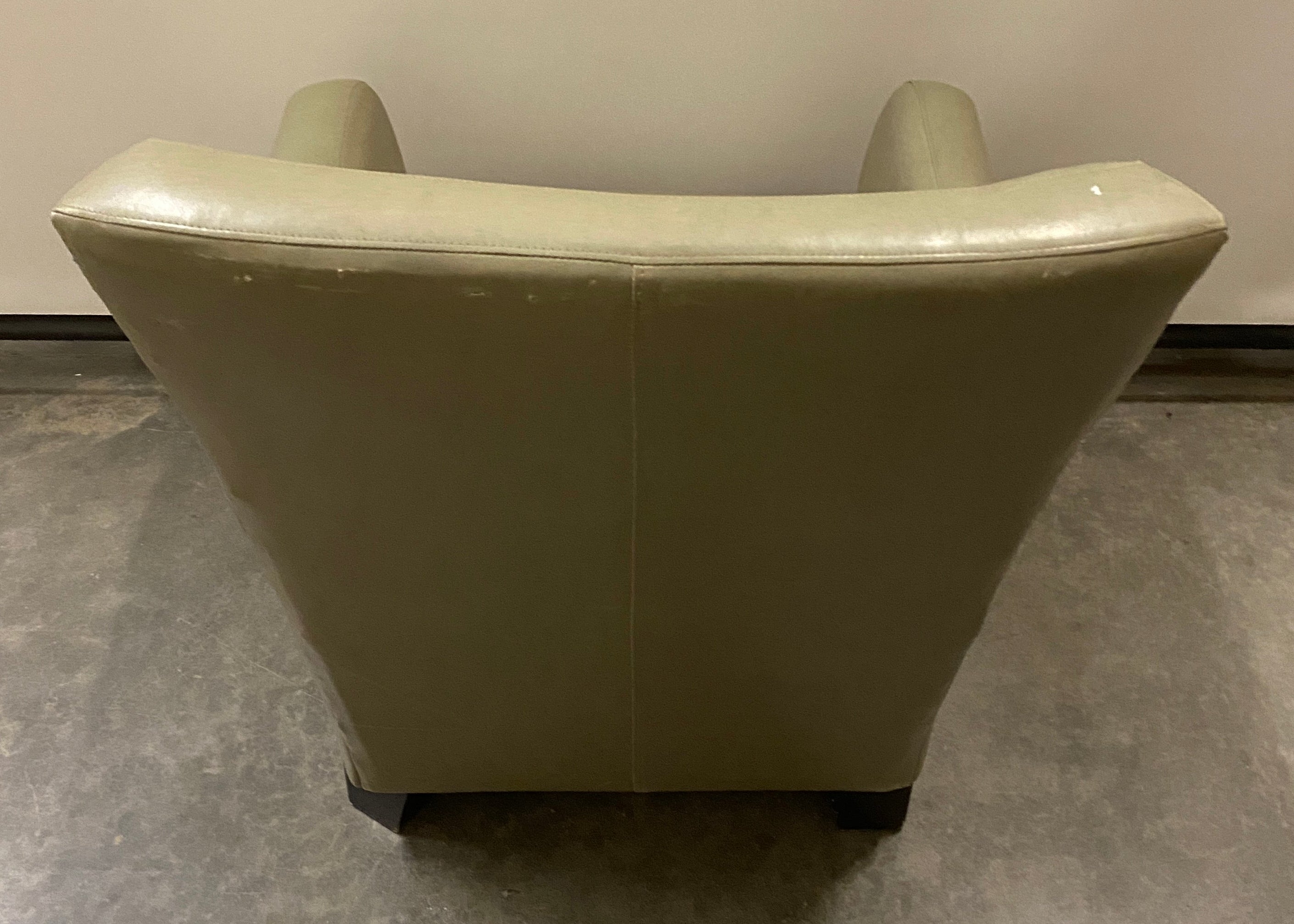 Green Upholstered Cushioned Chair