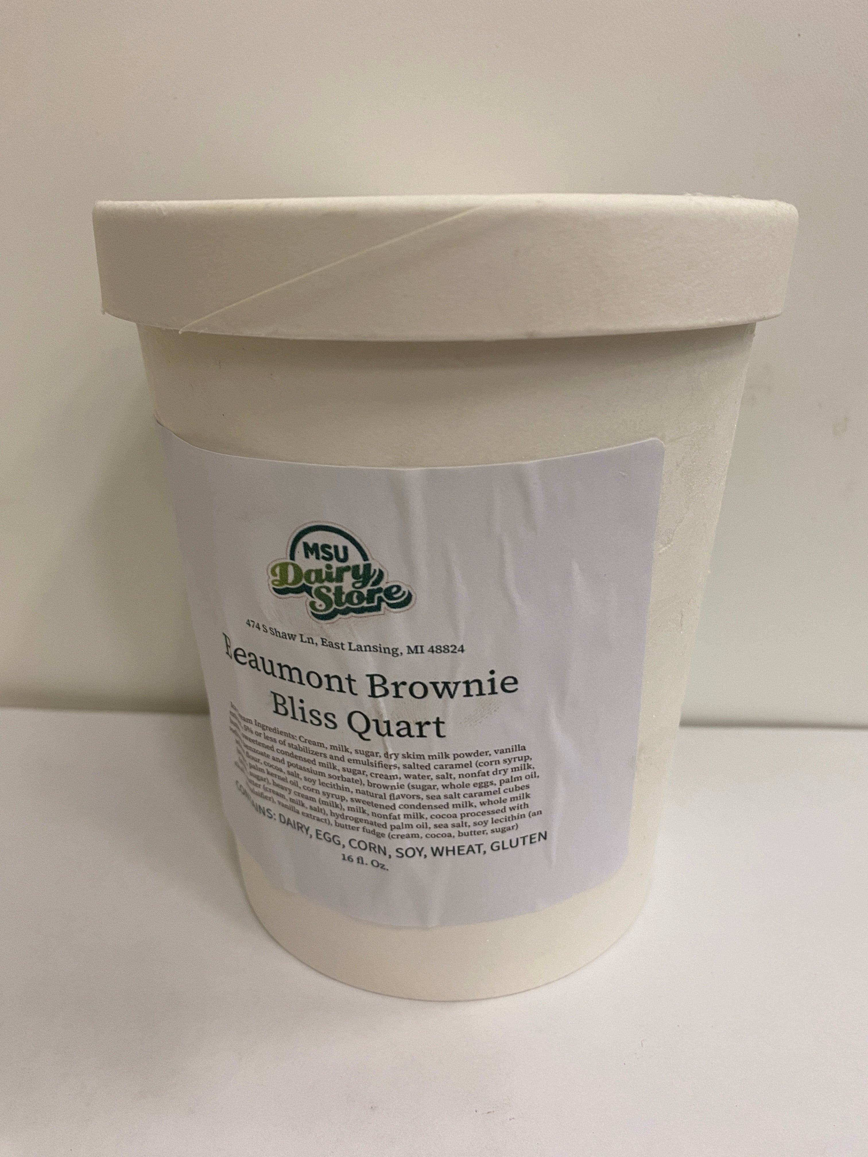 MSU Dairy Store Beaumont Brownie Bliss Quart