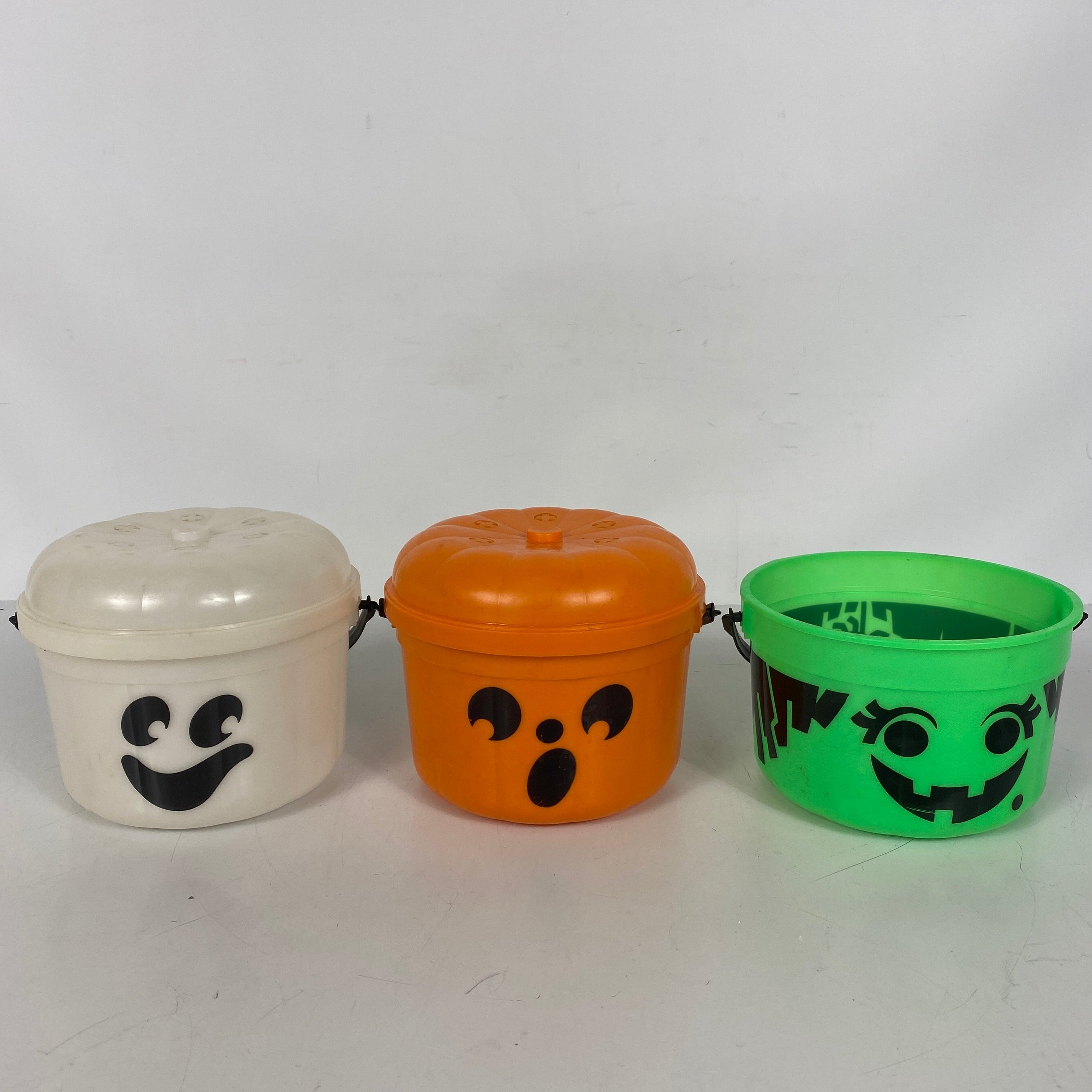 Lot of 3 1986 McDonalds Halloween Buckets