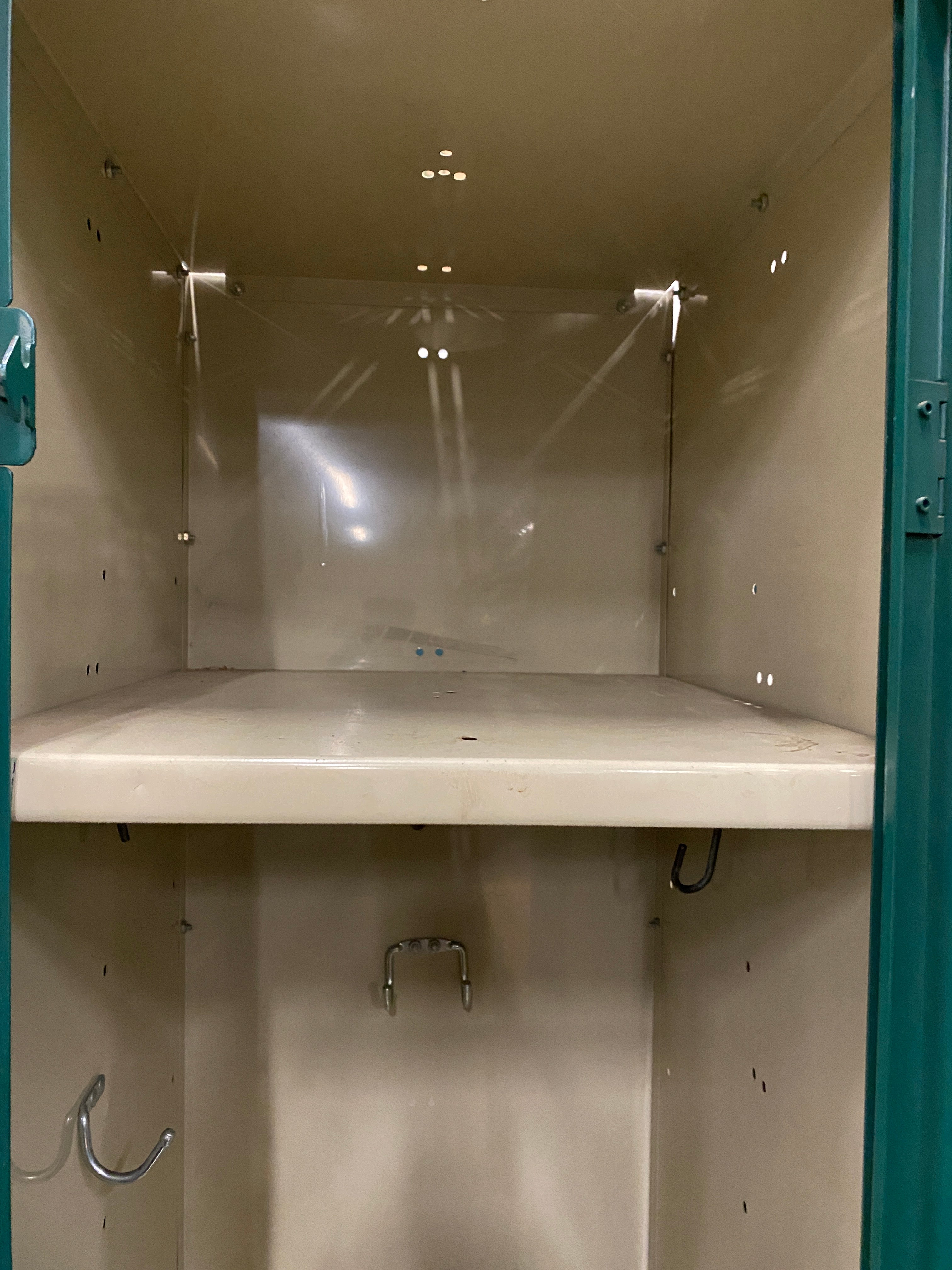 Group of 4  Metal Green Individual Lockers