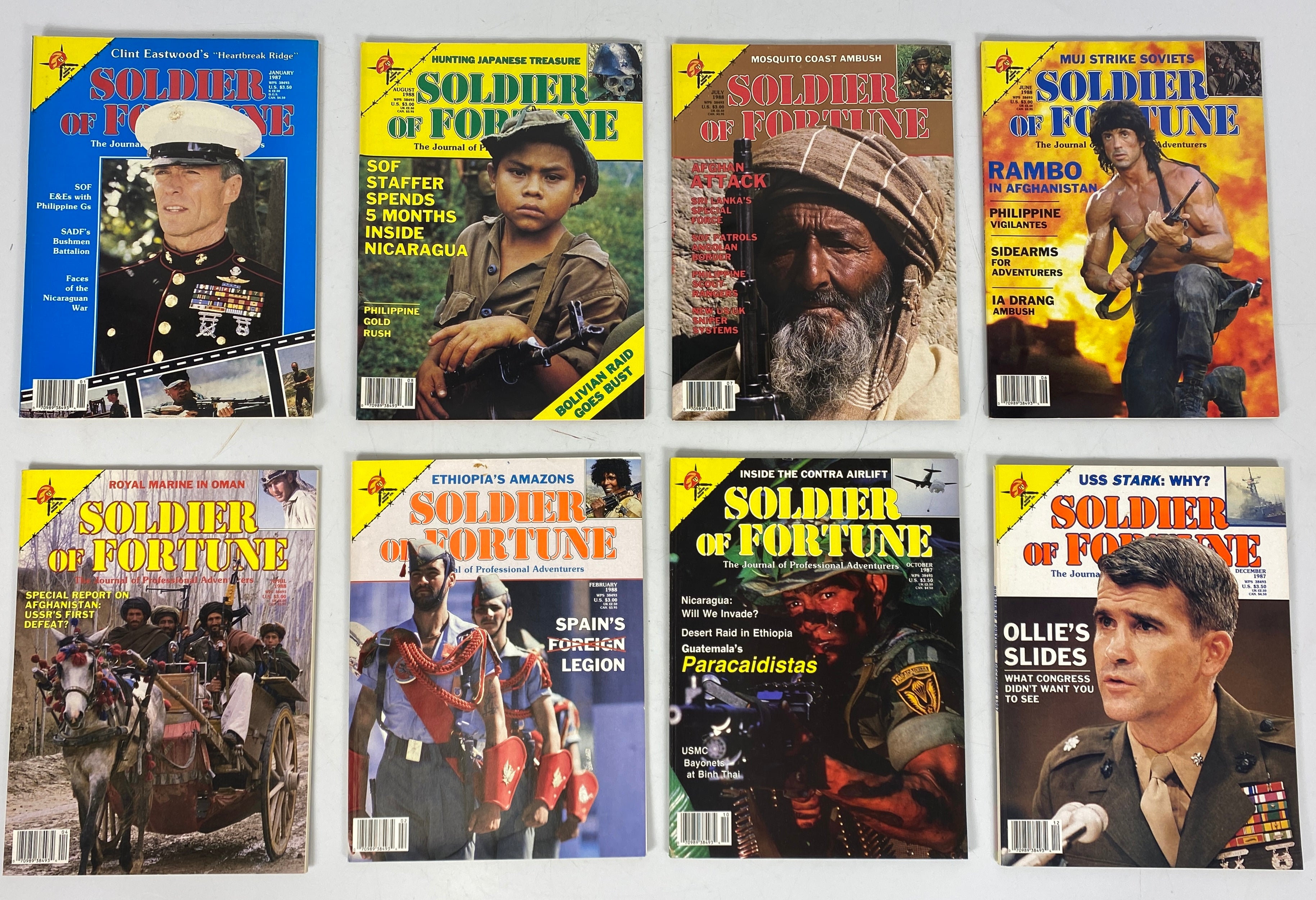 Soldier of Fortune Magazine Lot of 22 1987-1989