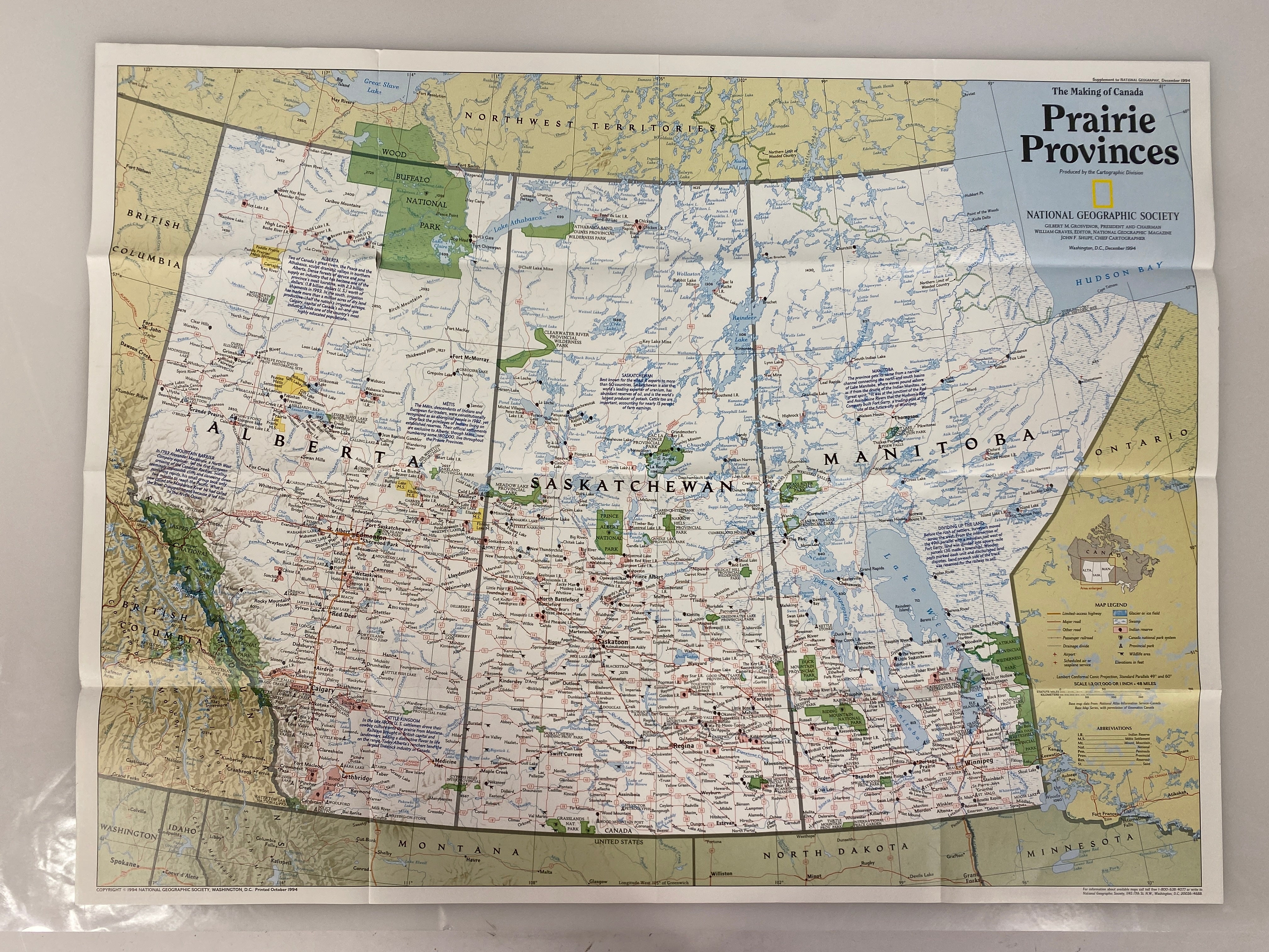 Lot of Nat Geo Canada Wall Maps: Vacationlands/Western CA/The Making of Canada