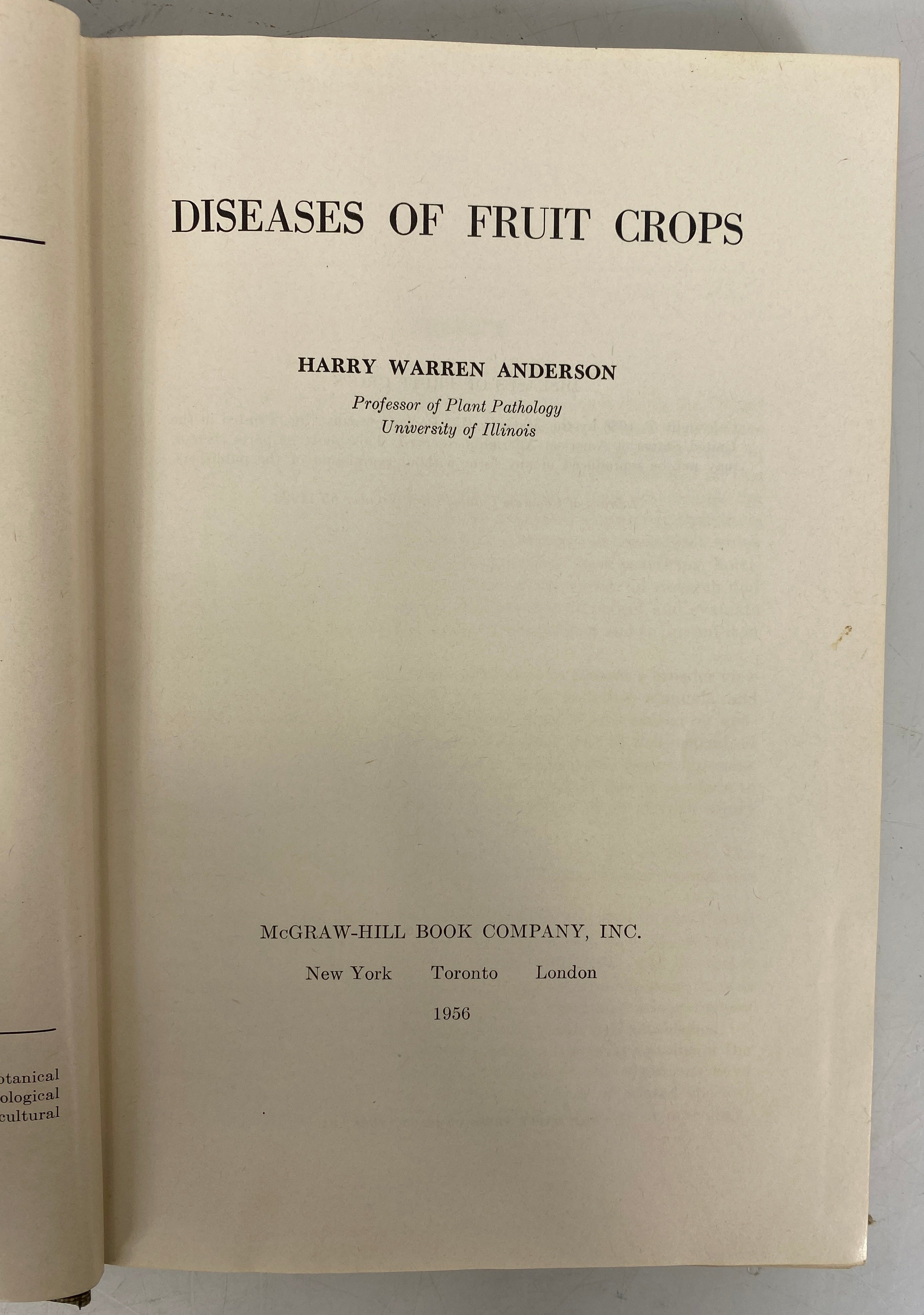 2 Vols: Essentials of Systematic Pomology/Diseases of Fruit Crops 1925-56 HC