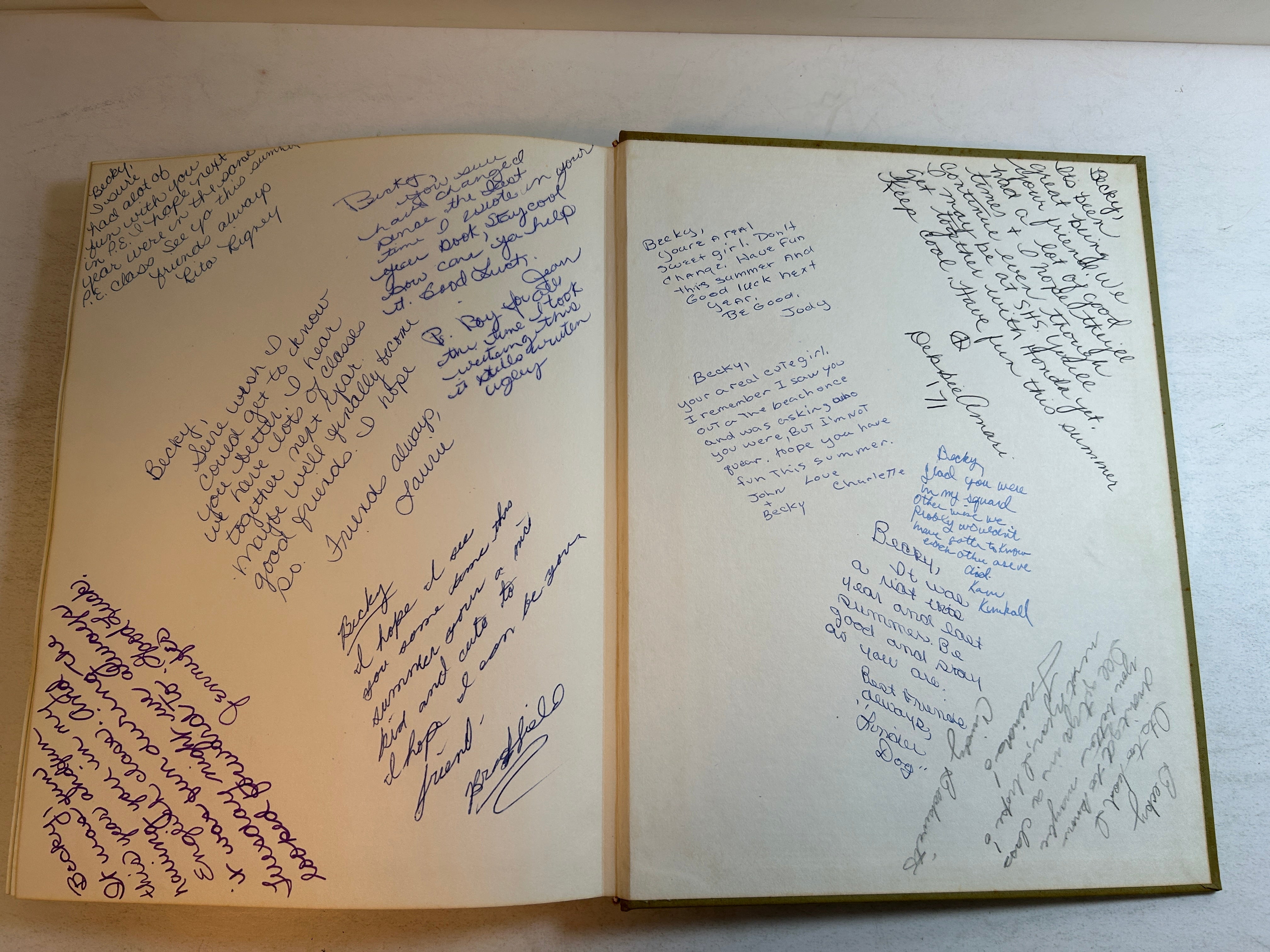 1970 "Log" Lakeview High School Yearbook Battle Creek, MI Cindy Edmonds & Beth Schindler HC