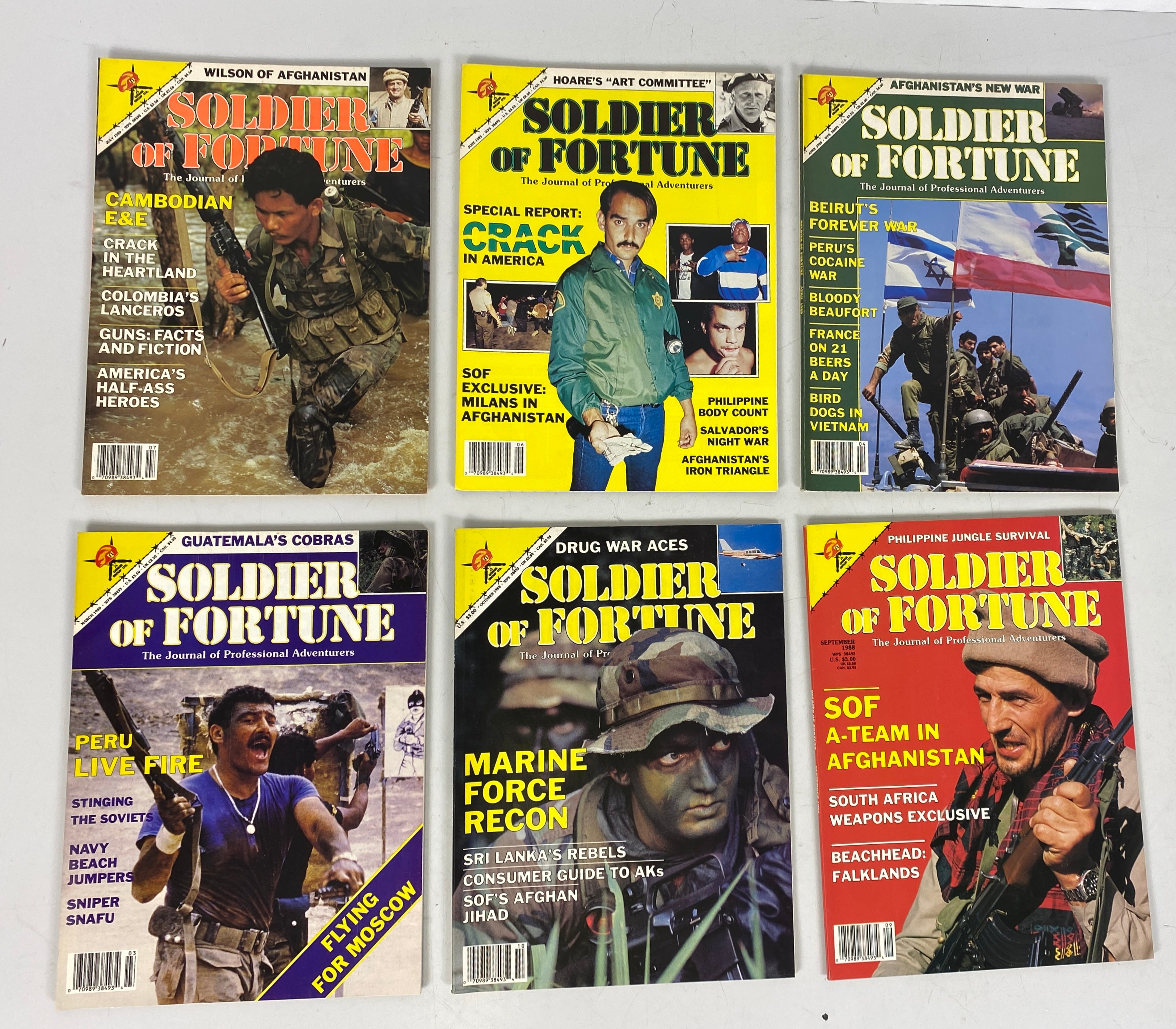 Soldier of Fortune Magazine Lot of 22 1987-1989