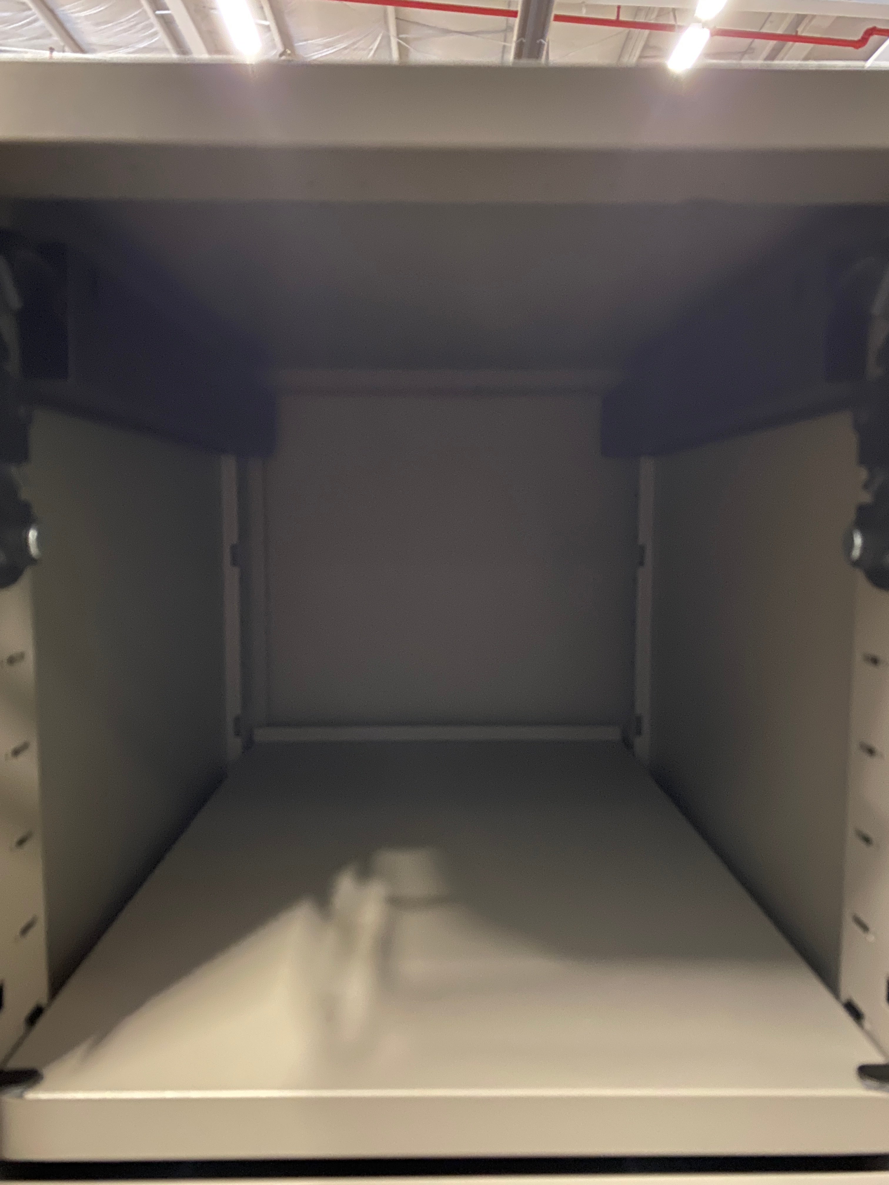 Steelcase Left Side Closet Grey Cabinet With Drawers