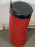 Steelcase Turnstone Upholstered Armless Red Patterned Stool