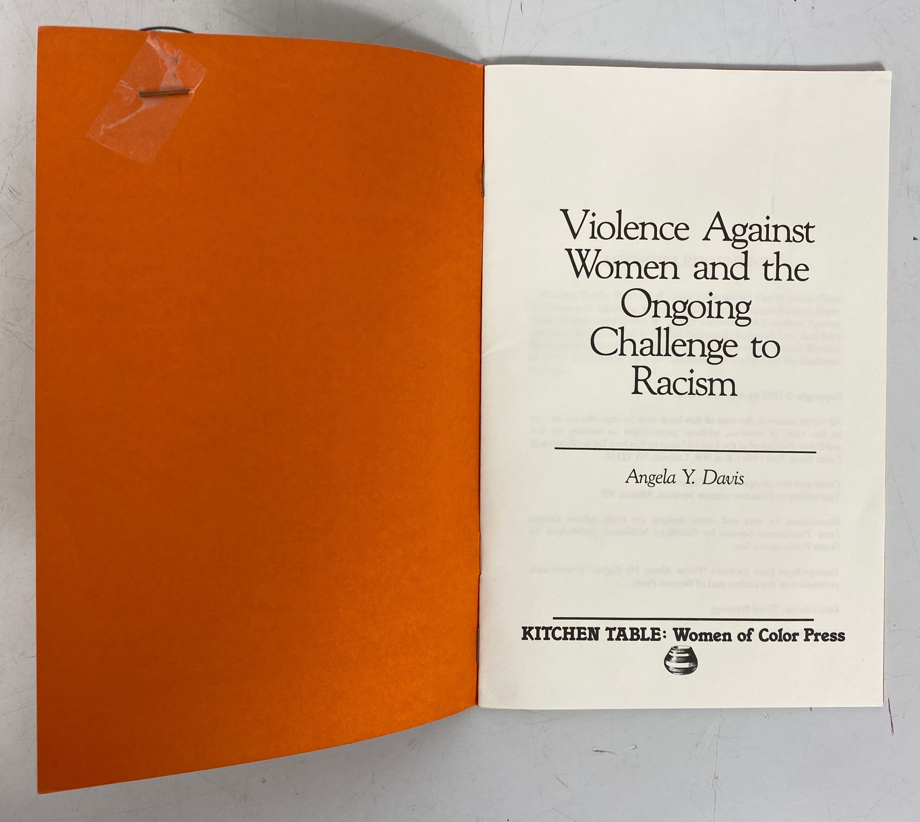 Violence Against Woman and the Ongoing Challenge of Racism Angela Davis w/ Button