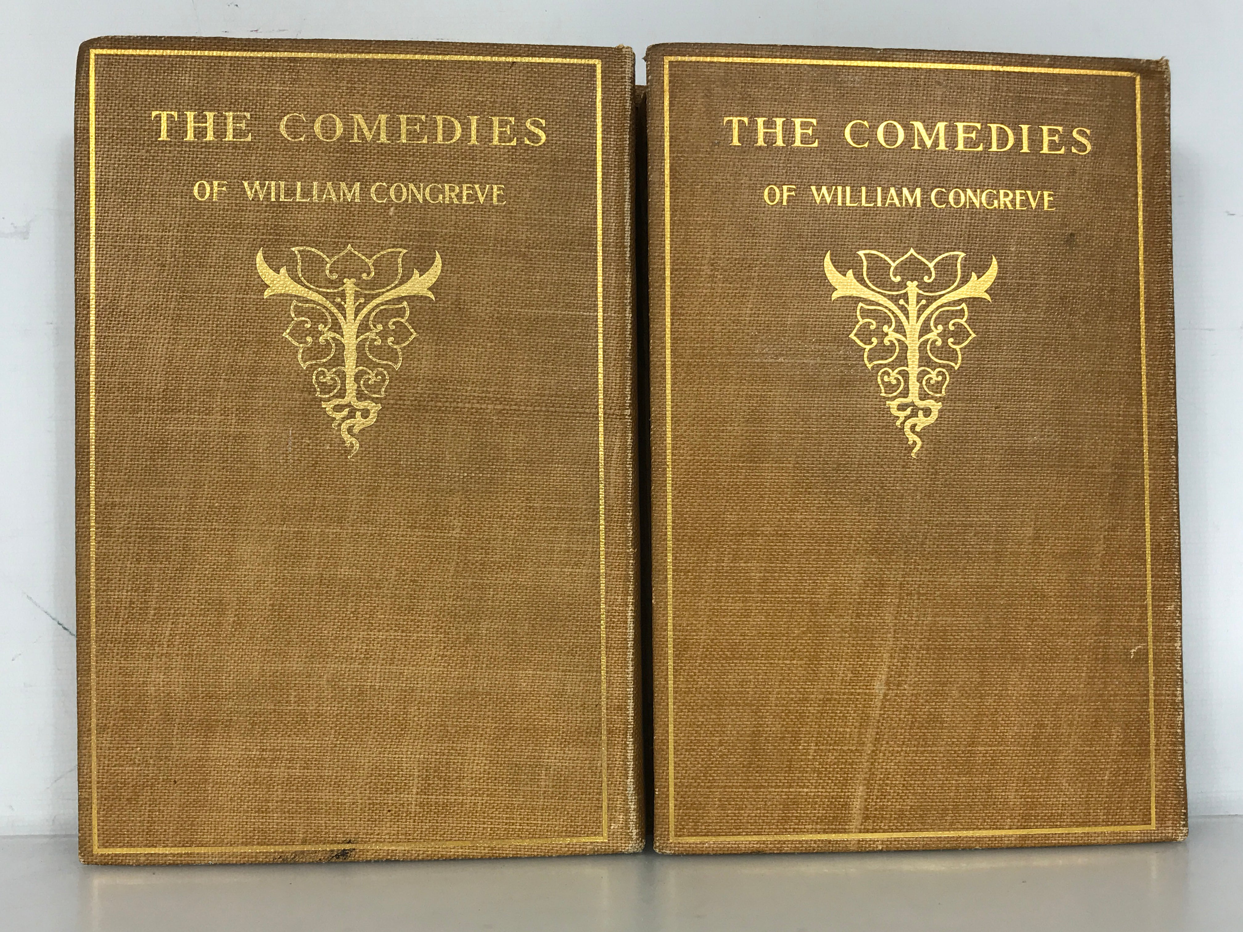 2 Vol. Set: The Comedies of William Congreve 1895 HC Stone and Kimball