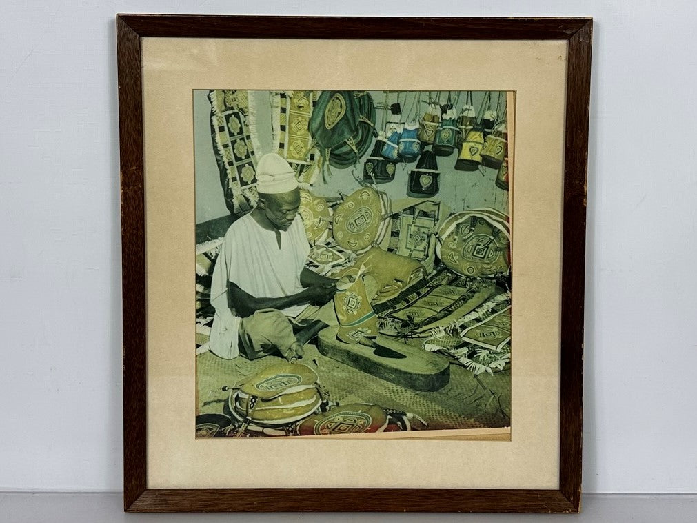 Tribal Artisan Series "Leather Working" Framed Photo