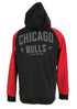 Adidas Black and Red Chicago Bulls Zip-Up Hoodie Men's Size Small