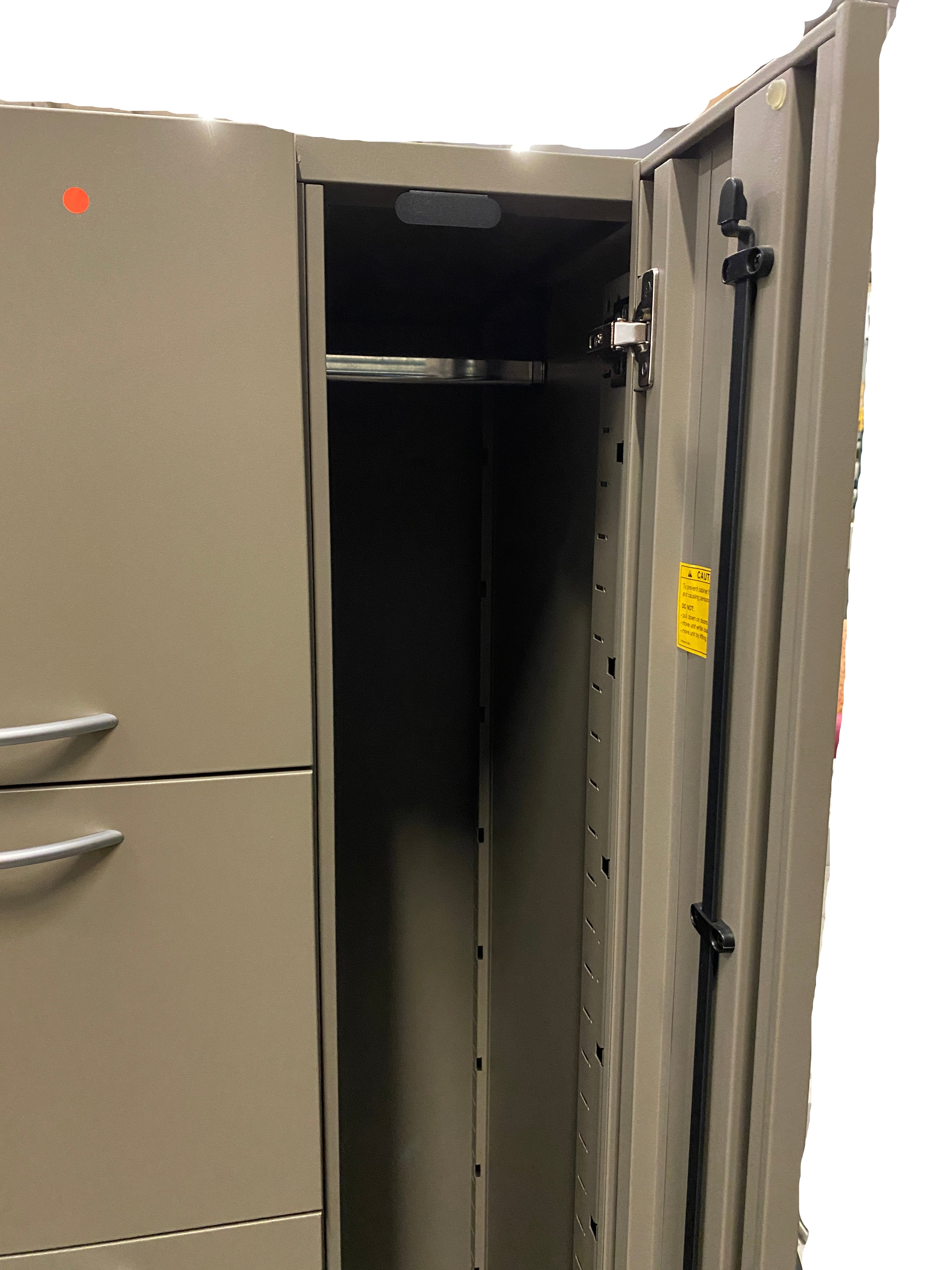Steelcase Right Side Closet Grey Cabinet With Drawers