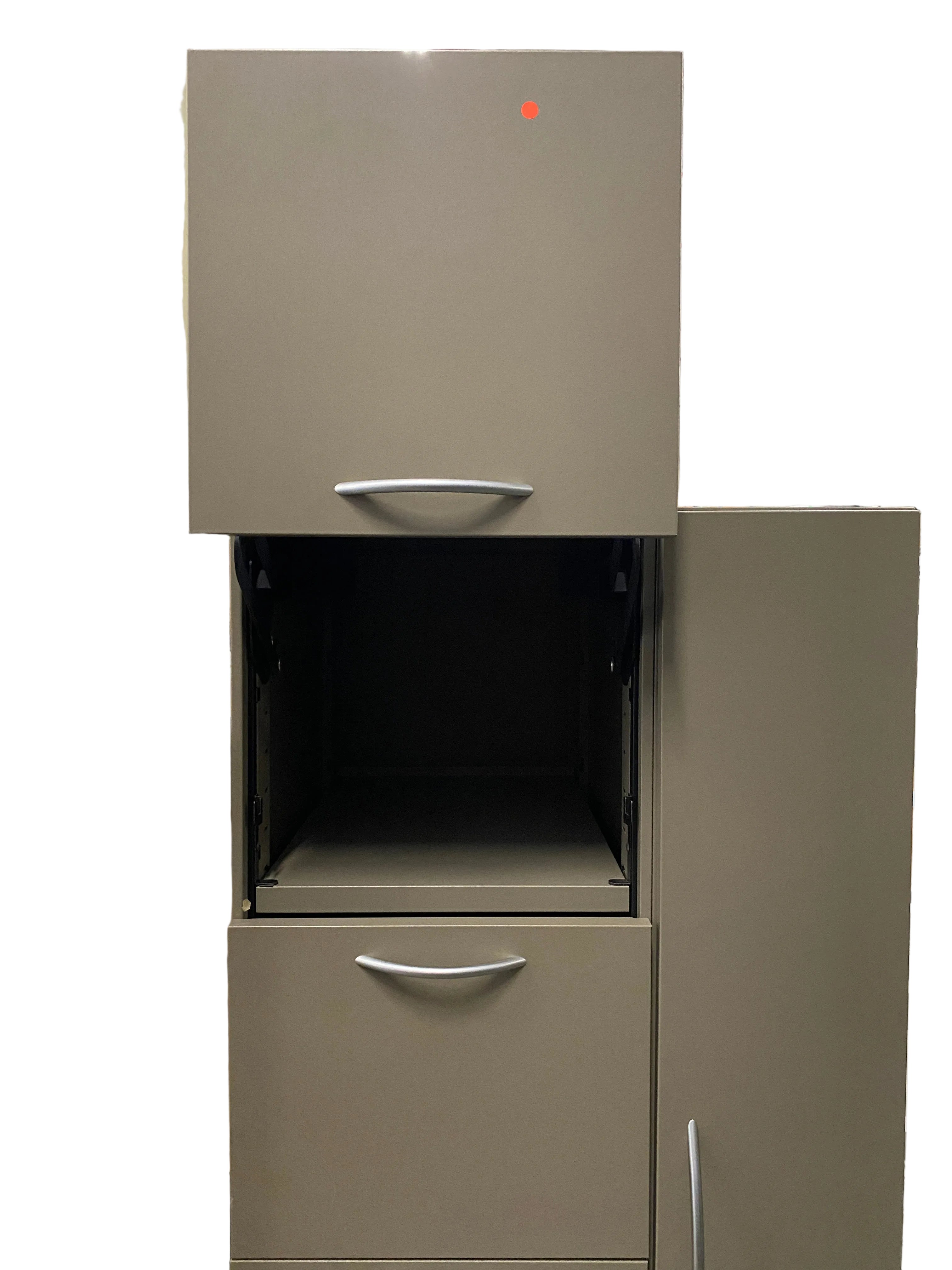 Steelcase Right Side Closet Grey Cabinet With Drawers